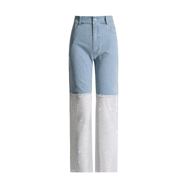 TRENDING MESH DENIM PANTS IN WHITE - OWNCI TRENDING MESH DENIM PANTS IN WHITE - OWNCI
