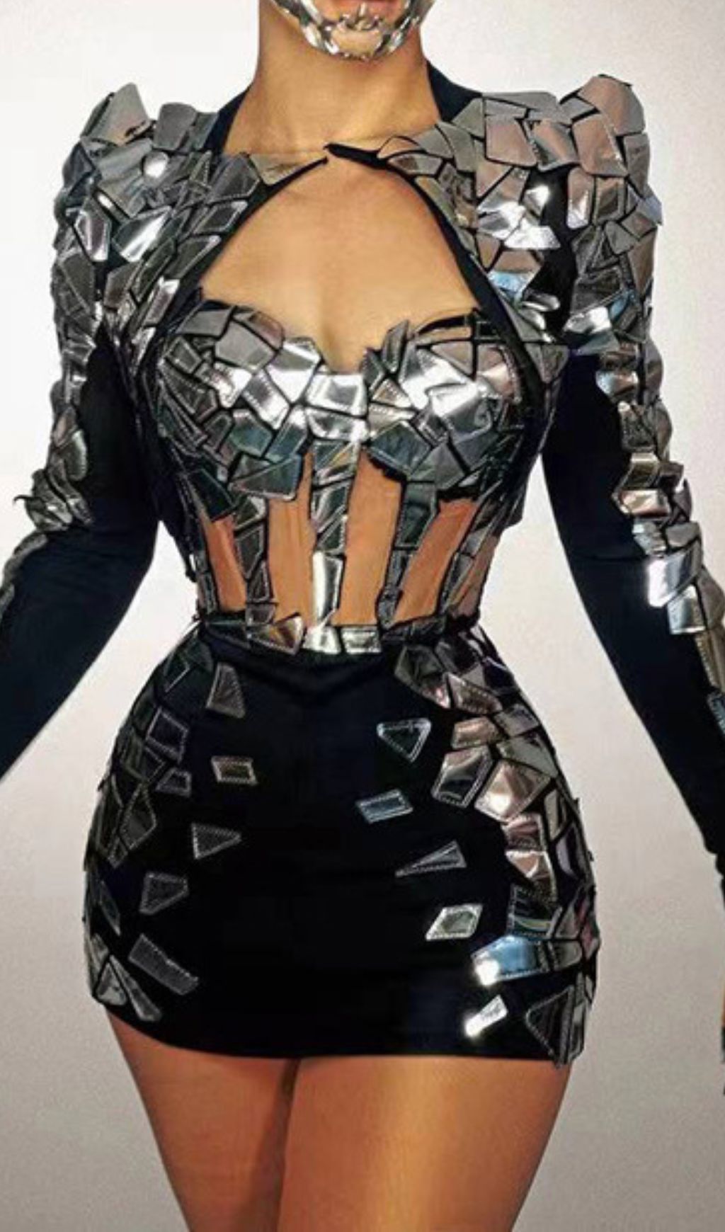 c6d3f8d5c90d40263100022e943c265f.jpg Fashionslee Women Fai Crop Top & Mini Dress Set
