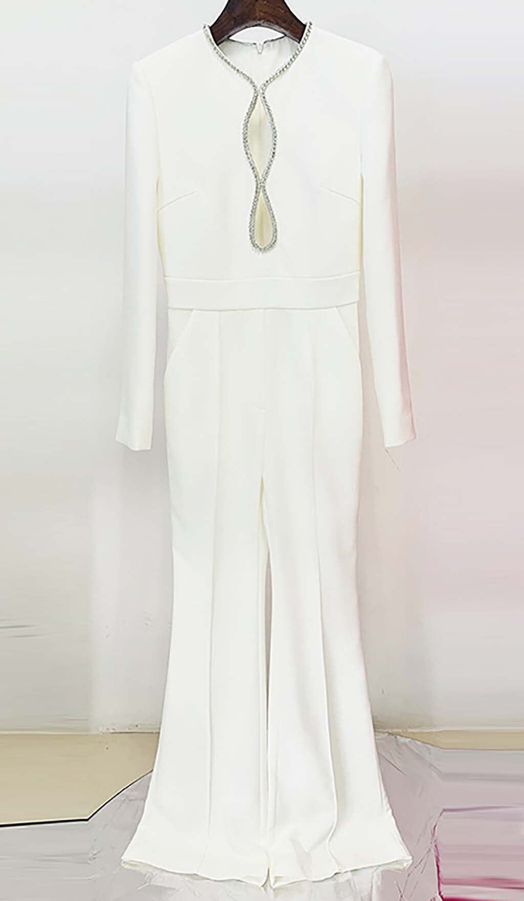 c6ee20c42f753fd3150d073a324bf9cf.jpeg Fashionslee Women Long Sleeve V-Neck Diamond Tight Long Sleeve Jumpsuit