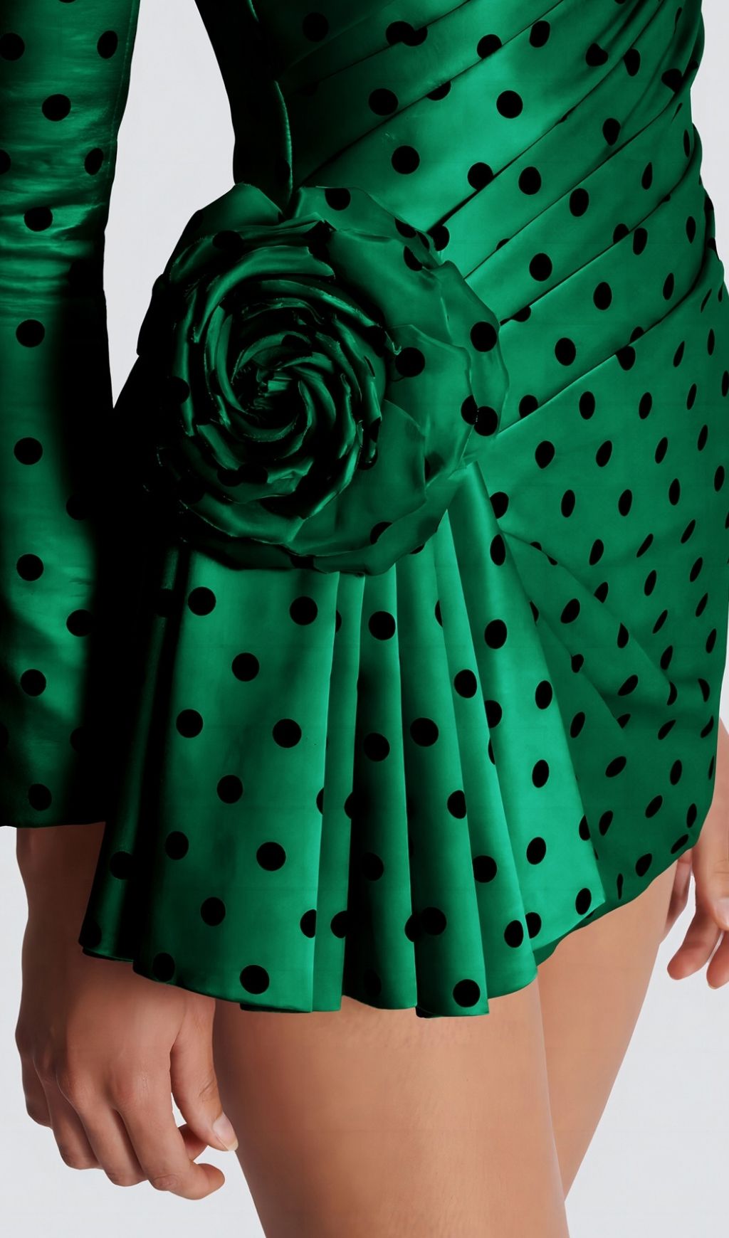 TRENDING GREEN POLKA DOT MINI DRESS - OWNCI TRENDING GREEN POLKA DOT MINI DRESS - OWNCI