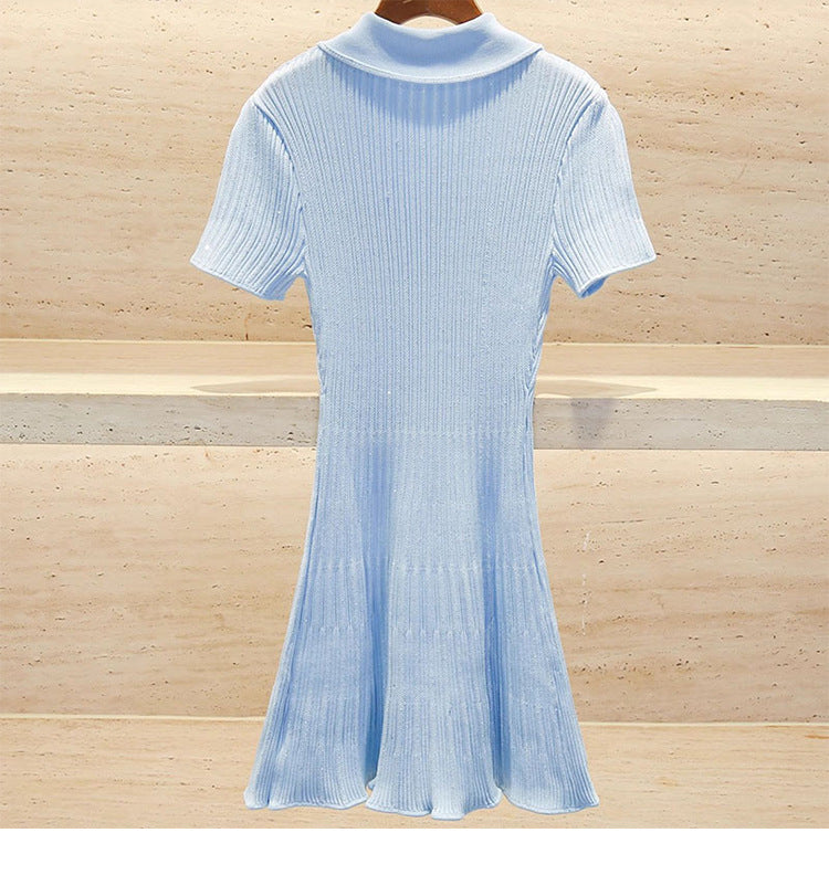c73c968016901def2d05239f476aee59.jpeg Fashionslee Women Arsène Blue Knit Mini Dress