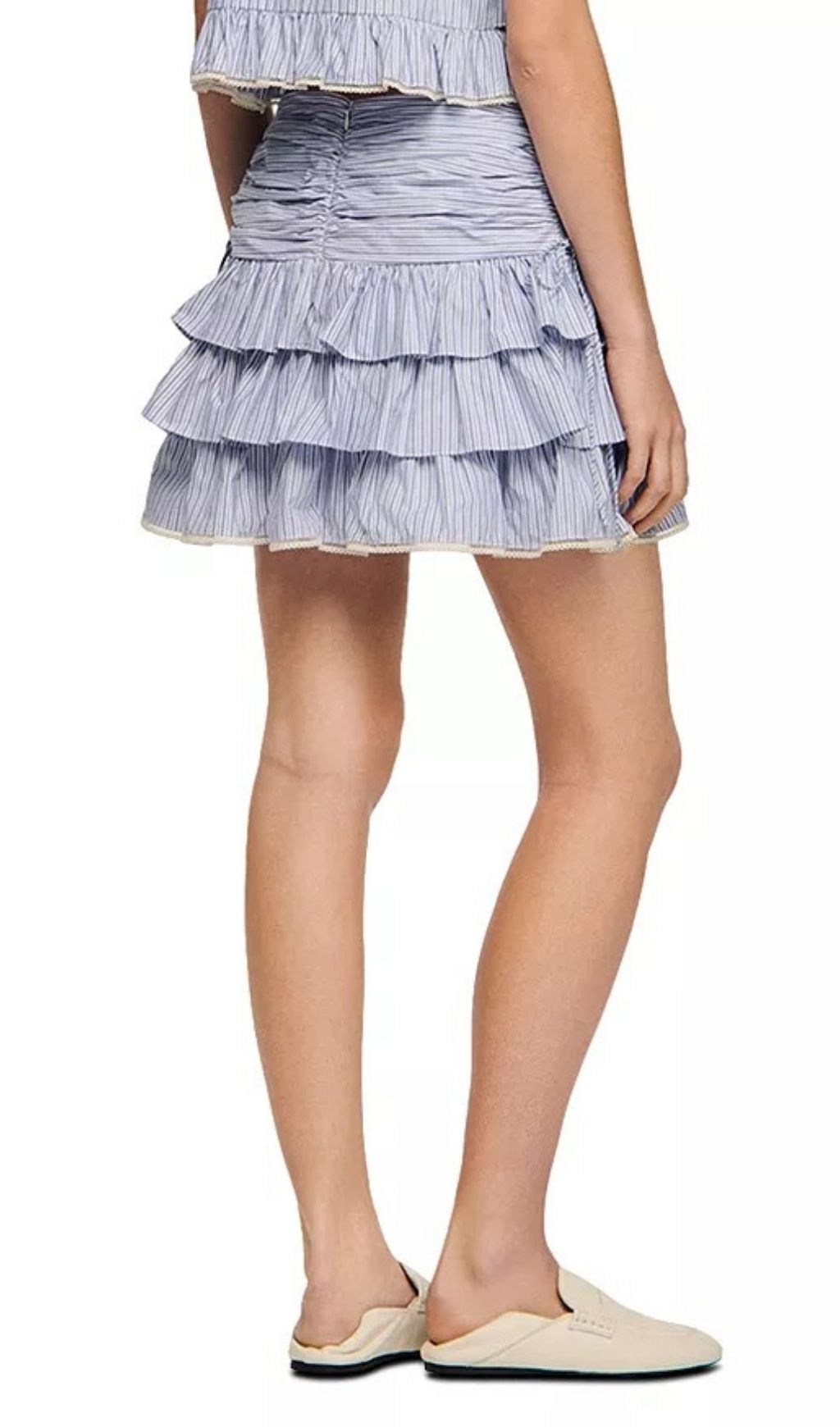 c748d1c5e2d9b3589c56d4d6f8b7c333.jpg Fashionslee Women Margaret Mini Striped Ruffle Skirt