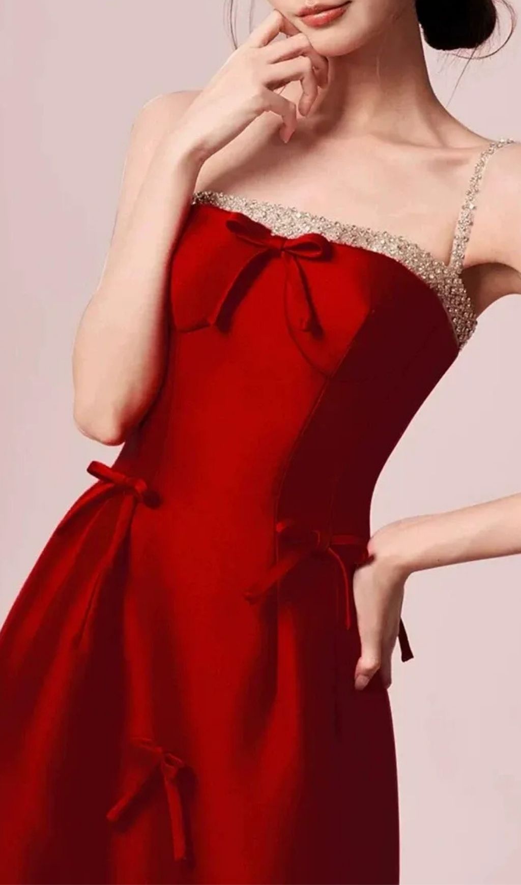 c7aa7aa4187d2c5bb26baee3e841b532.jpg Fashionslee Women Kiara Red Strappy Bow Maxi Dress