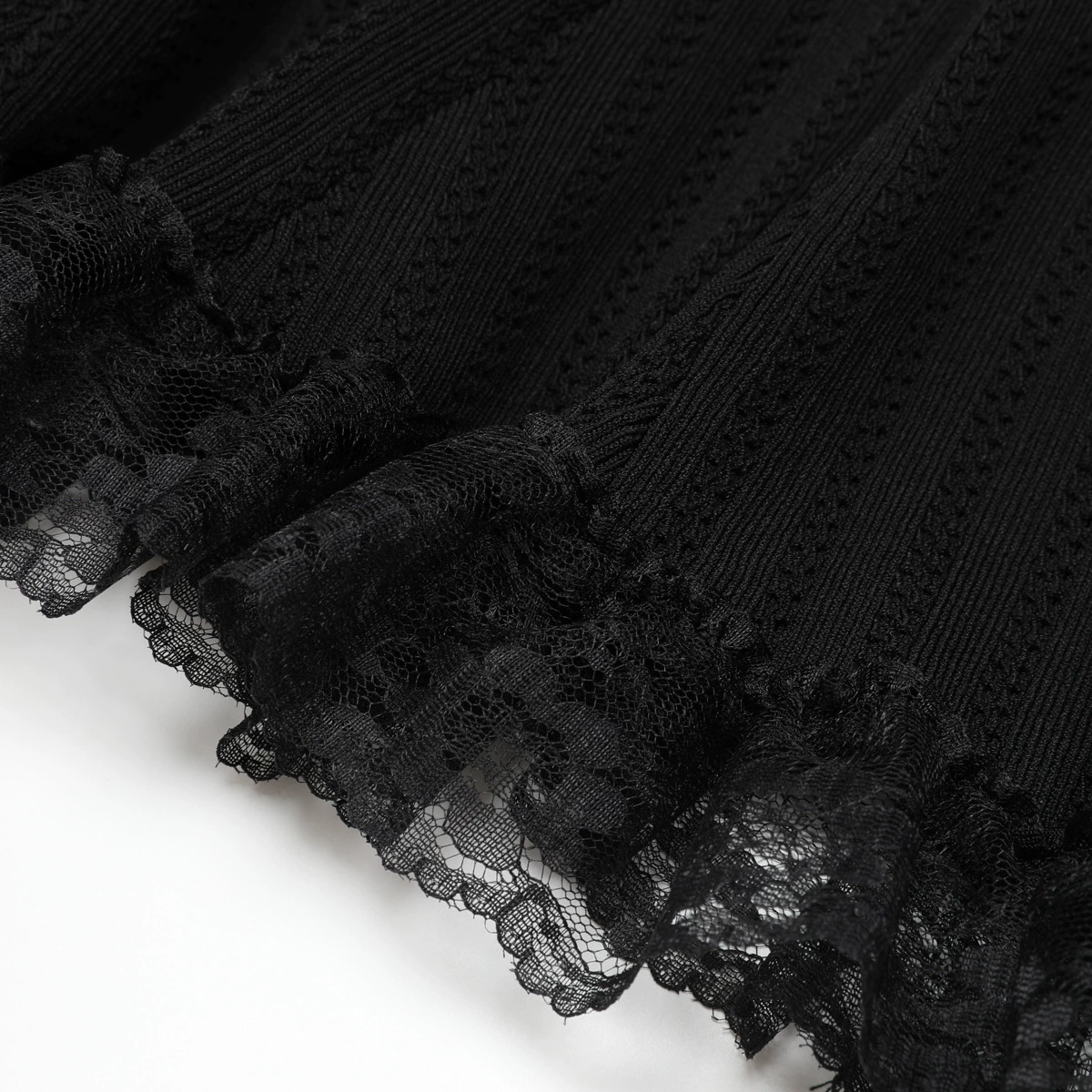 c7e9e11c7ce4133863c76cb087e9bcf3.webp Fashionslee Women Khosrow Black Lace Knit Mini Dress