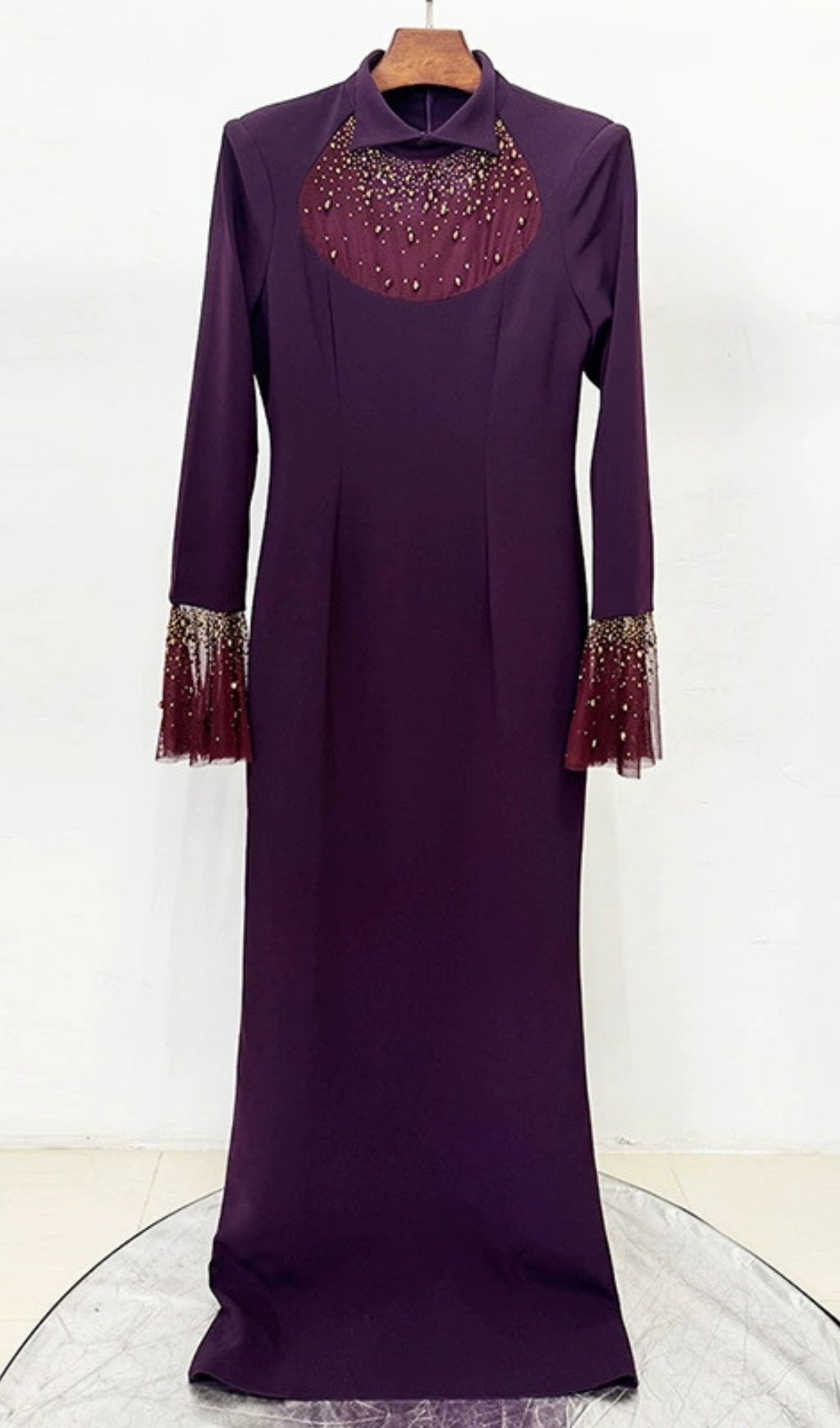 c7f5d8dd96eee4fc887dcf95a3133b29.jpg Fashionslee Women Kyrene Embellished Long Sleeve Maxi Dress