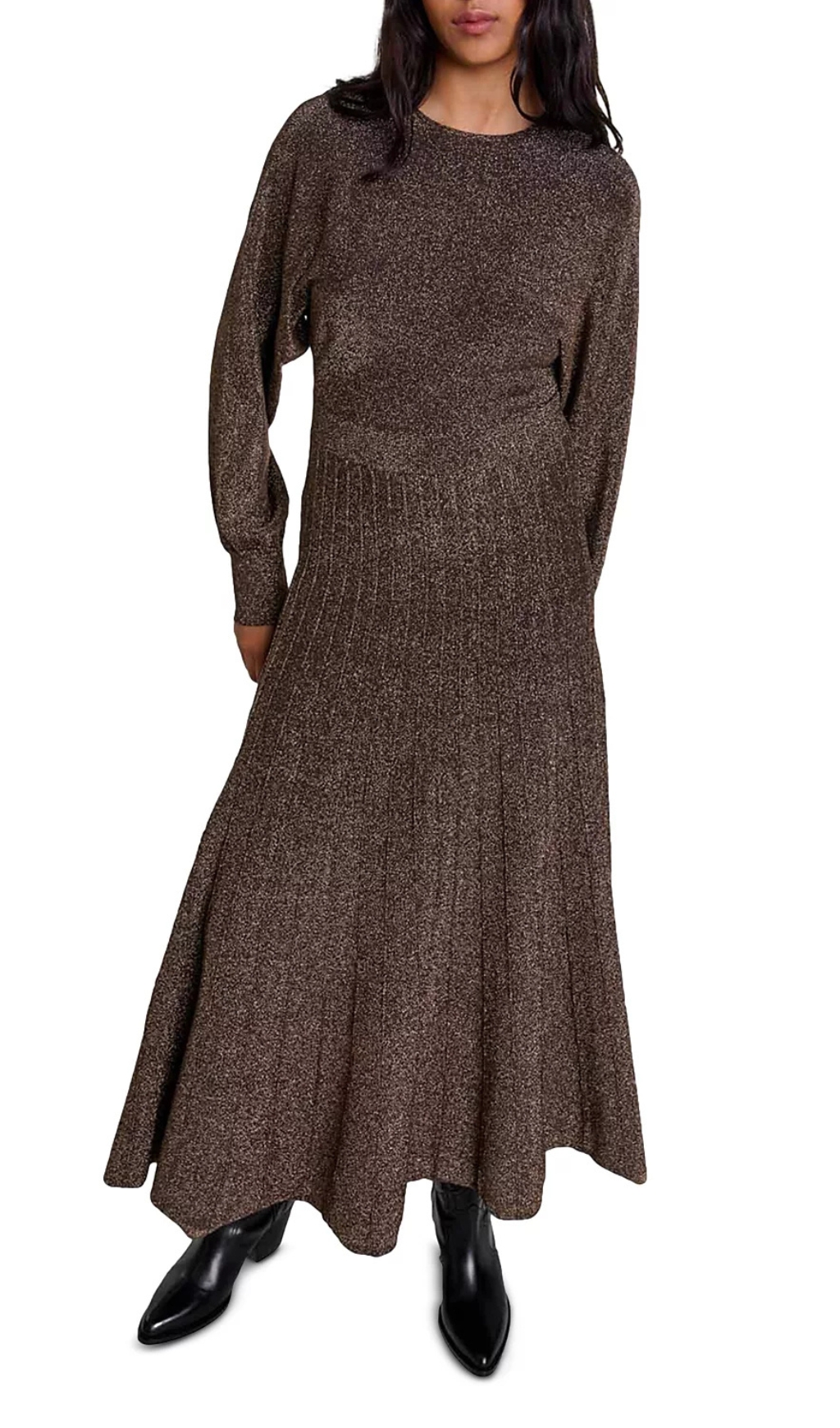 c88436589e56e0ec2f7d992c9ee7b954.jpg Fashionslee Women Rillante Metallic Knit Maxi Dress