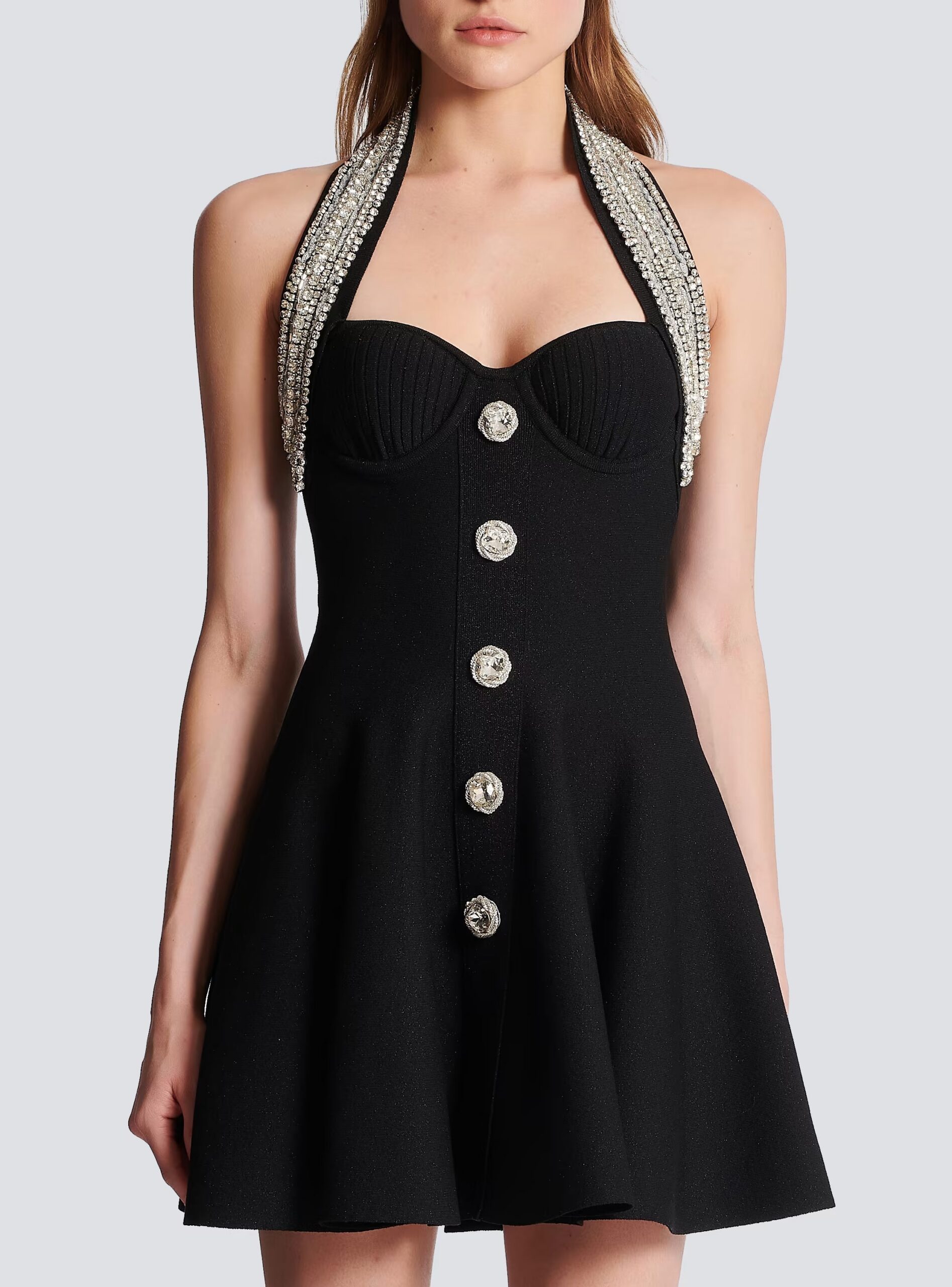 c90686229ed2d0120398cad6e080a11f.jpeg Fashionslee Women Alev Black Halter Embellished Mini Dress