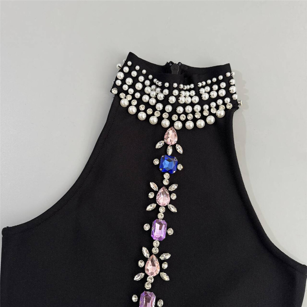 c9441d18dadcb423e18e3610b078f0a6.jpg Fashionslee Women Janae Black Diamante Bandage Maxi Dress