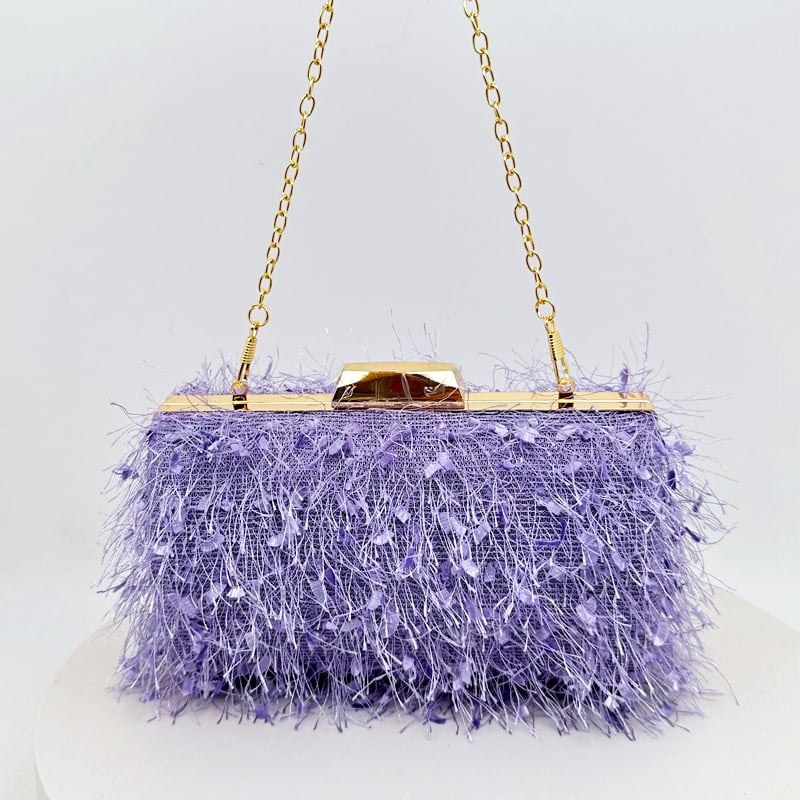 Fashionslee Women Andromeda Square Tassel Clutch