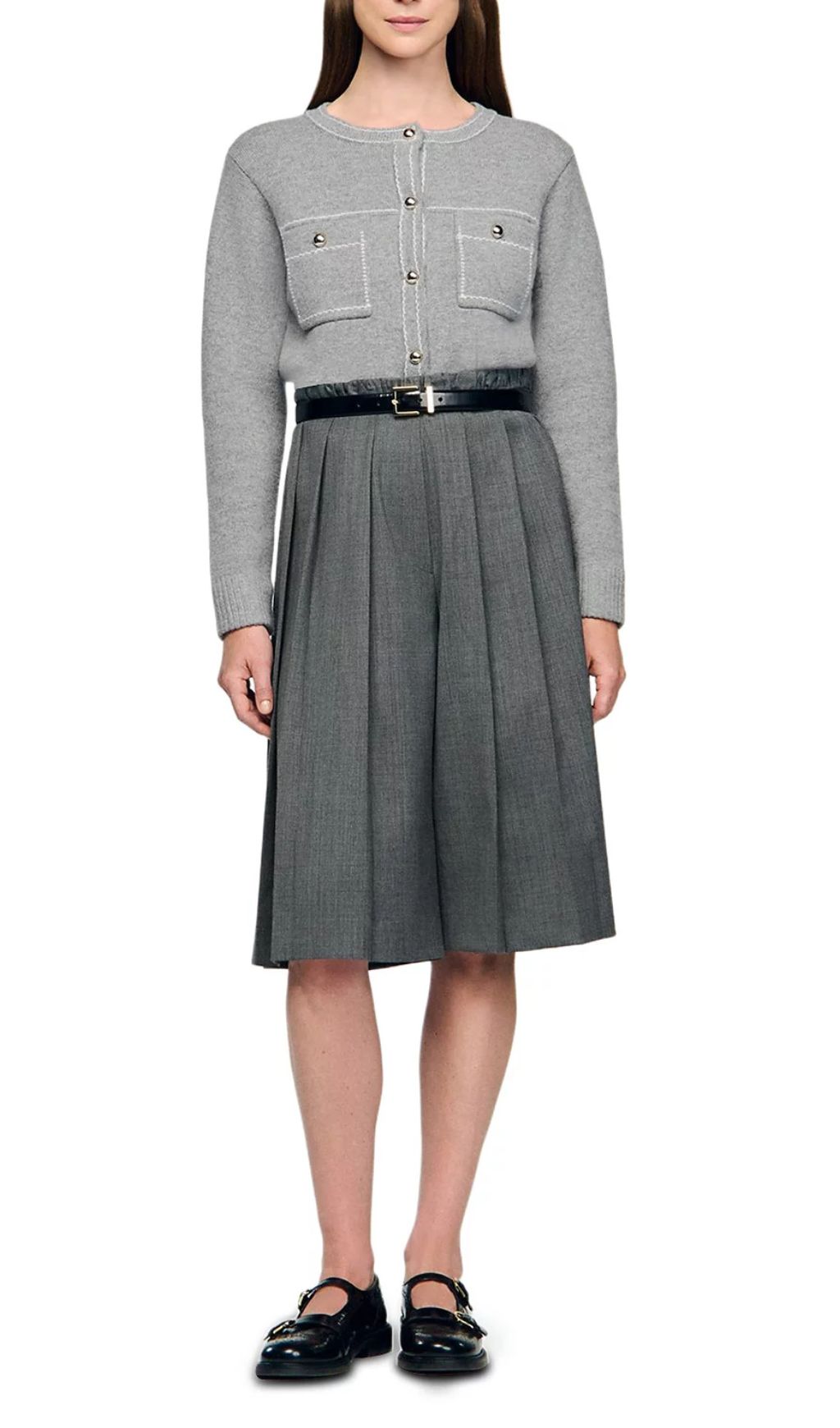 Fashionslee Women Castellane Contrast Stitch Cardigan