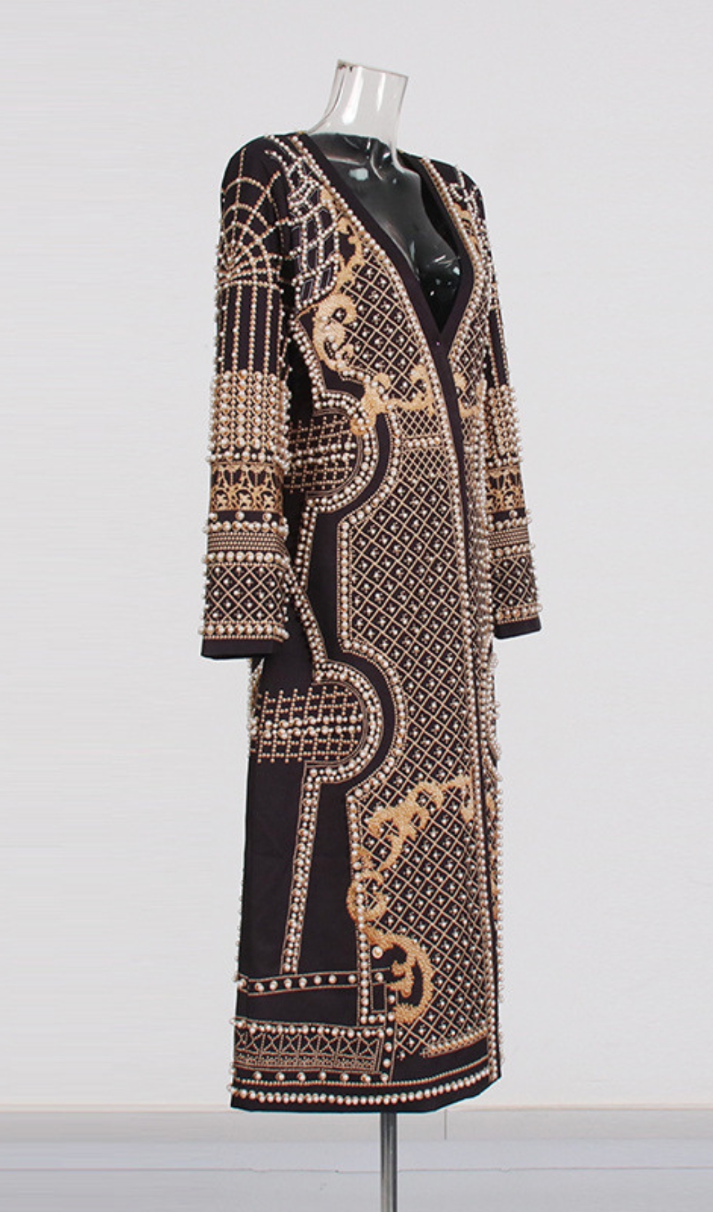 Fashionslee Women Cadilyn Vintage Pearl Coat