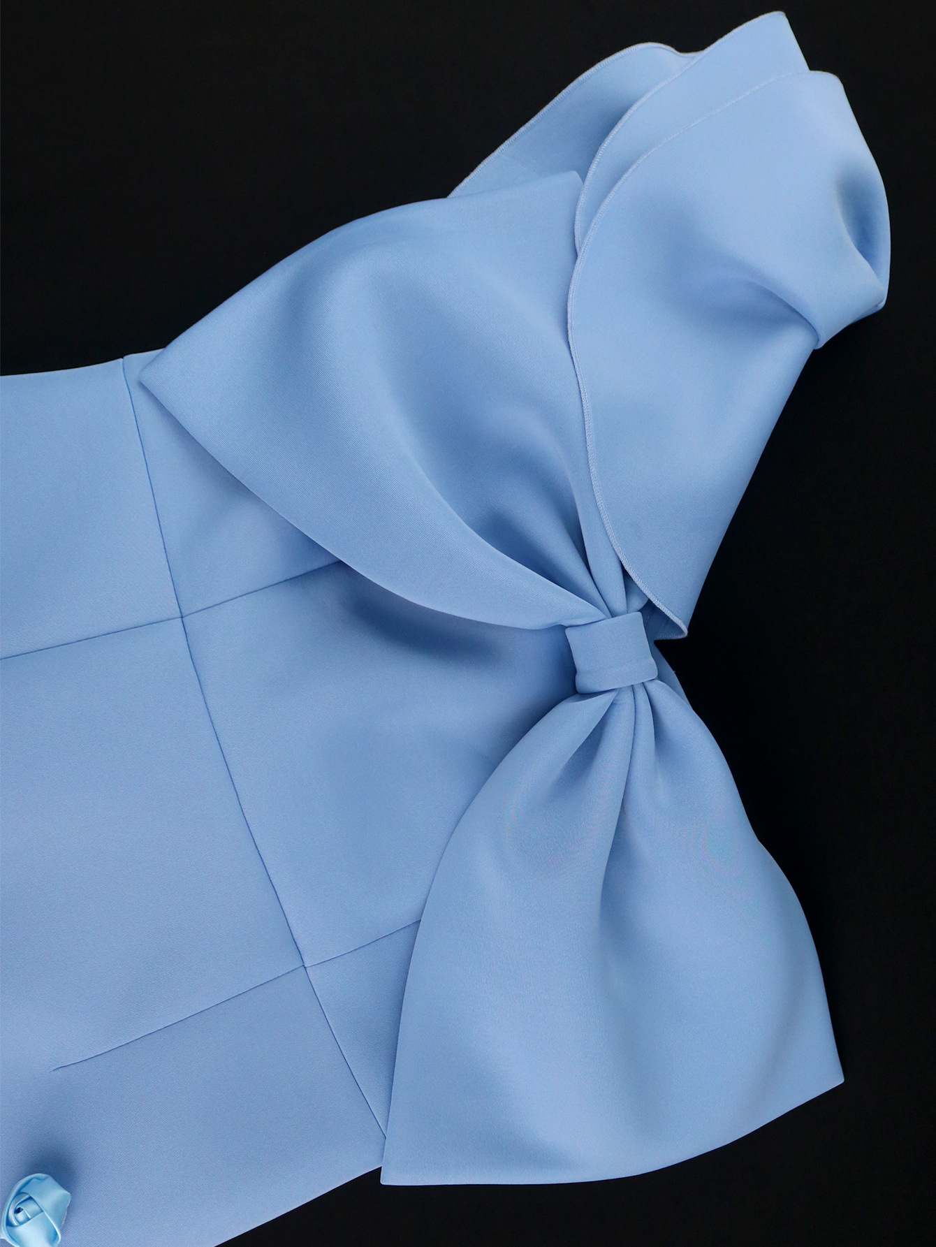 ca5110acd9603ee492d7843d4a1da1a8.jpg Fashionslee Women Baina Blue One Shoulder Bow Mini Dress
