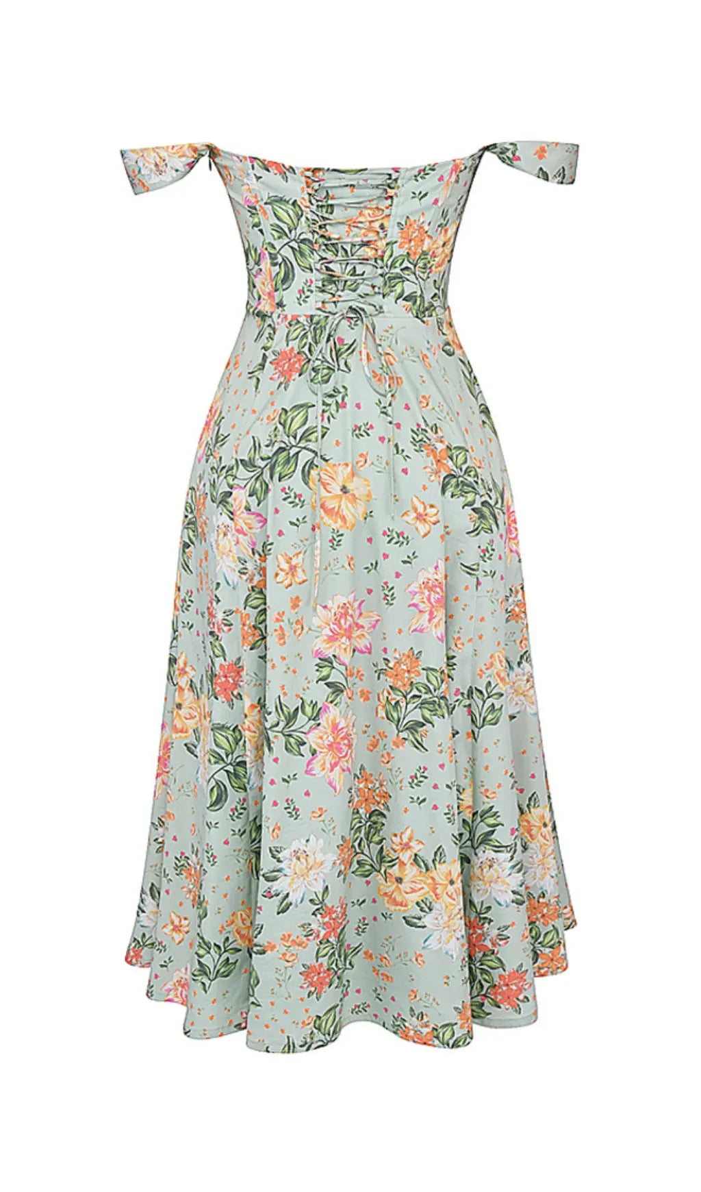 ca55ea9a22966af0ee8a3565e108a962.jpeg Fashionslee Women Light Jade Print Midi Sundress