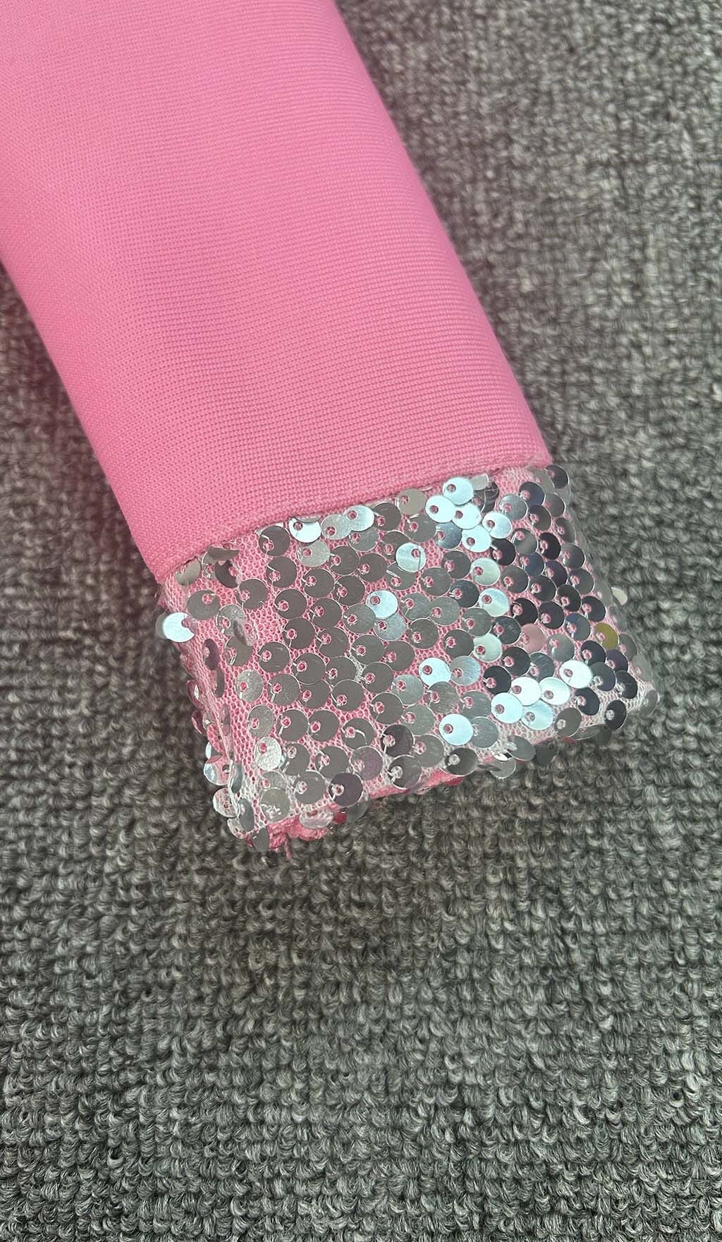 ca93328ac067f8fa115d4622b863bef1.jpeg Fashionslee Women Strass Embellished Ruched Mini Dress In Pink