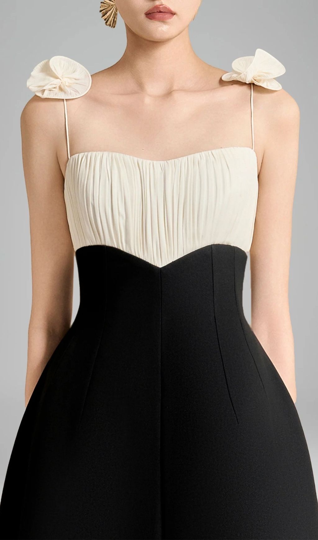 VINTAGE VELVET STRAP MIDI DRESS - OWNCI