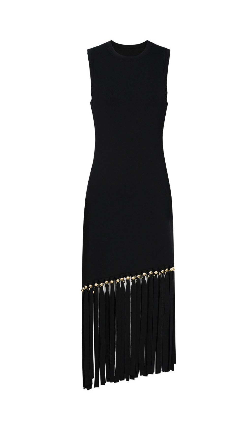 Fashionslee Women Jill Sleeveless Tassel Knit Midi Dress