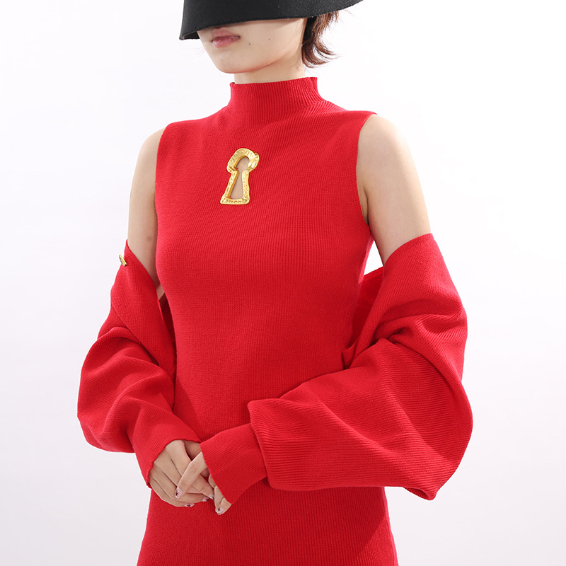 RED MUST-HAVE MIDI DRESS – VIRAL AESTHETIC - OWNCI