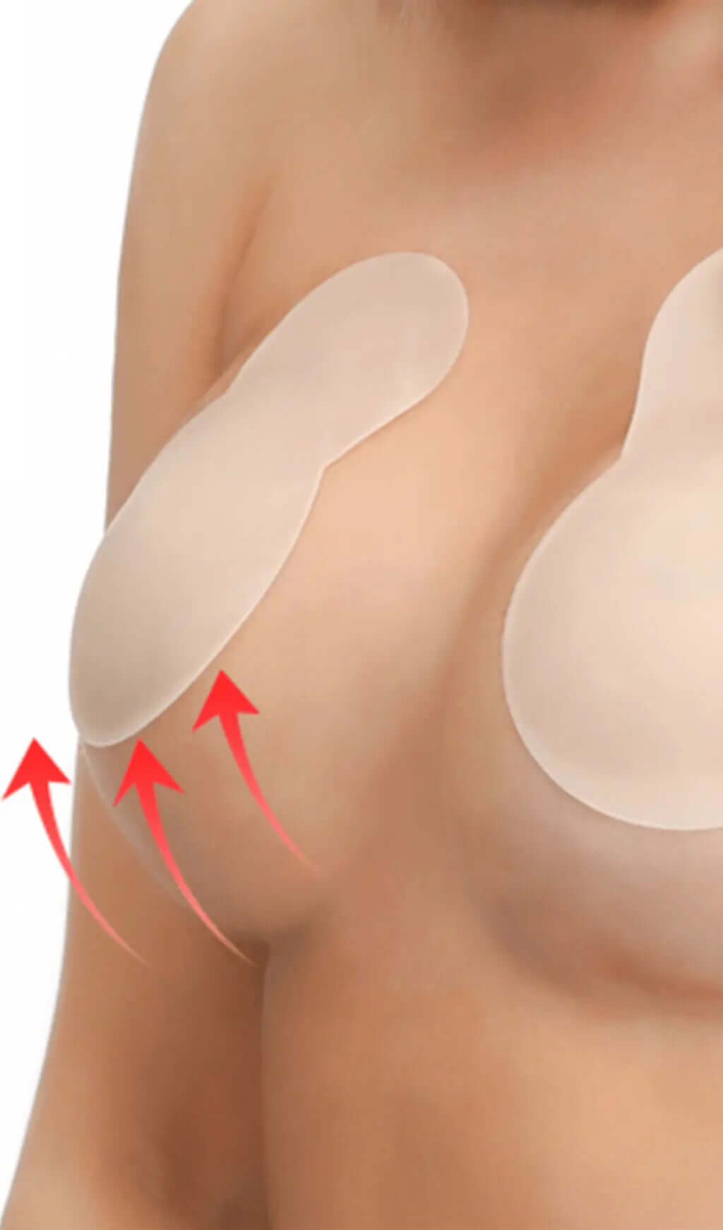 Fashionslee Women Nude Pull Up Breast Patch