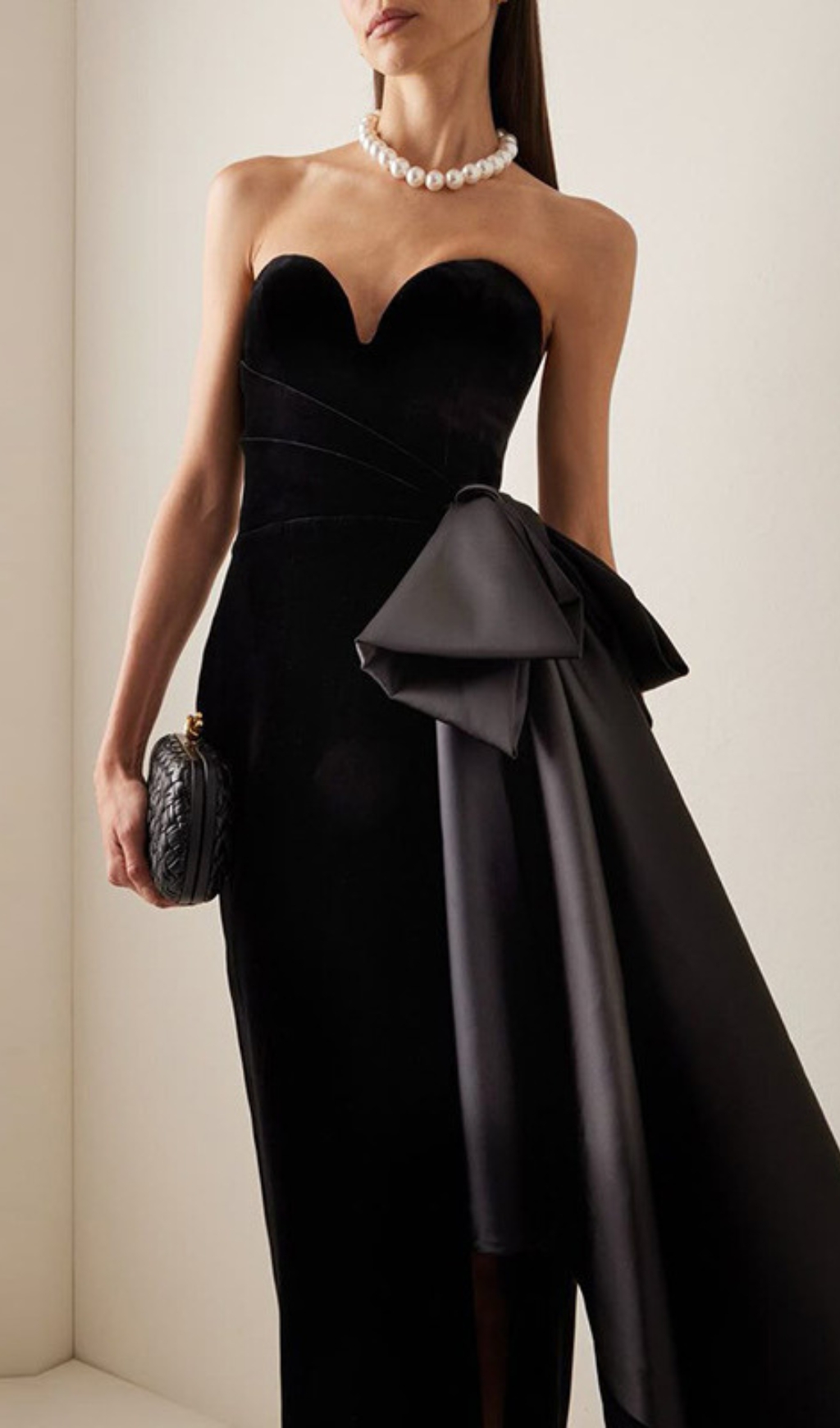 cbd22cc57d5e40bc697dfc84addc899e.jpg Fashionslee Women Desdra Black Strapless Bowknot Maxi Dress