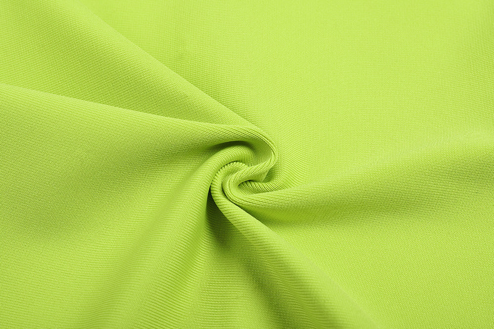 cc4a2f0cb7cd5dc25a472e4e628c0fc2.jpeg Fashionslee Women Green V-Neck Off-Shoulder Long-Sleeved Mesh Diamond Bandage Dress