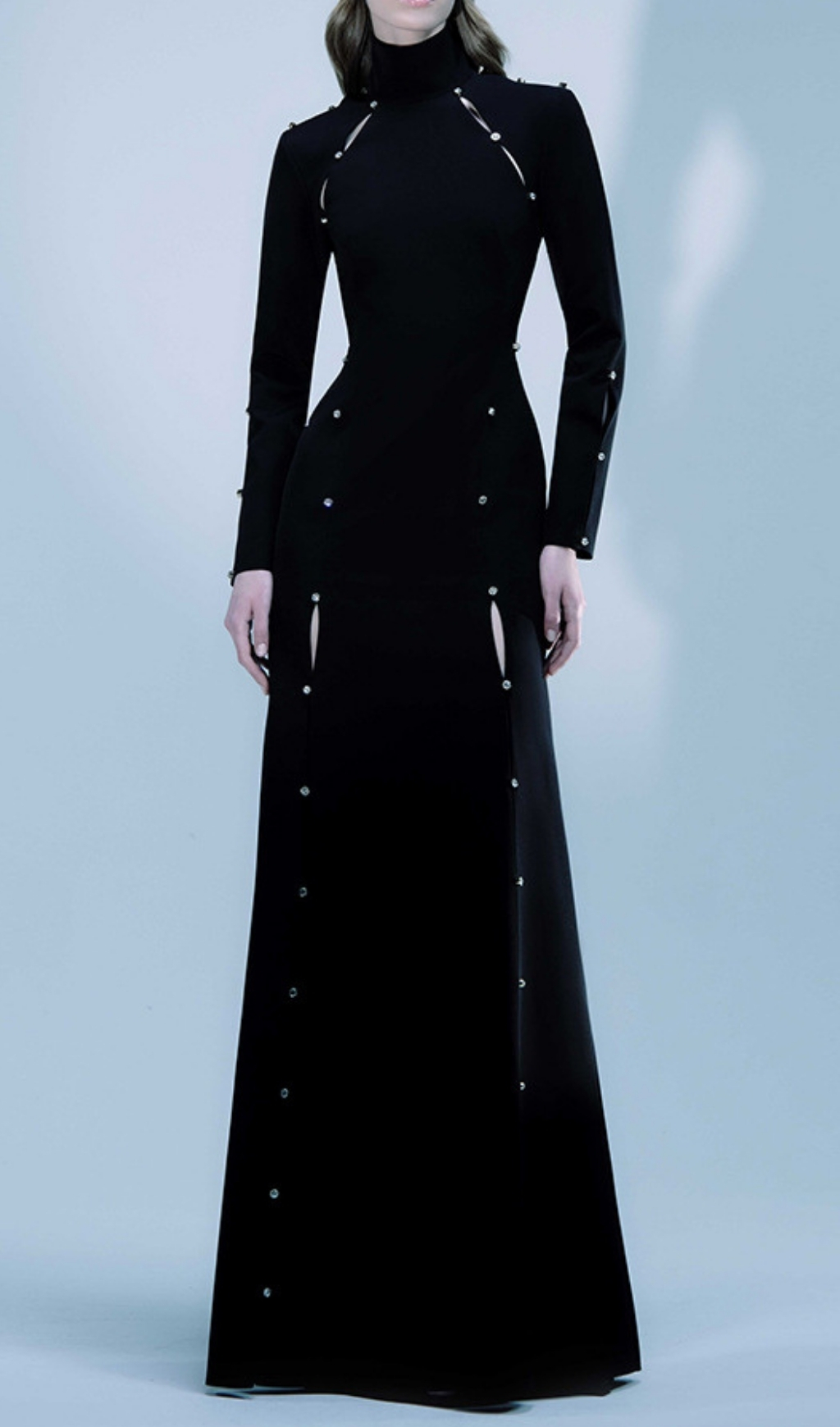 Fashionslee Women Electa Black Long Sleeve Maxi Dress