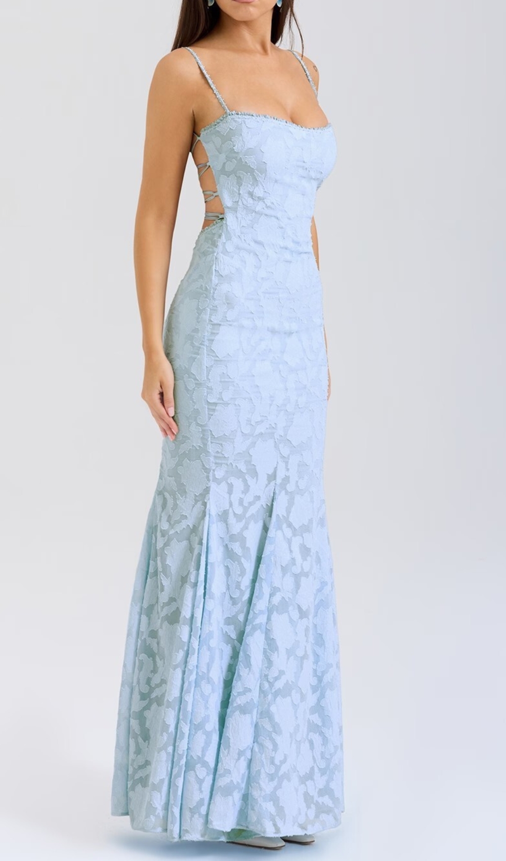 cca17ef81631c3ae9d31c2ce72eff23b.jpg Fashionslee Women Cili Blue Lace-Up Fishtail Maxi Dress