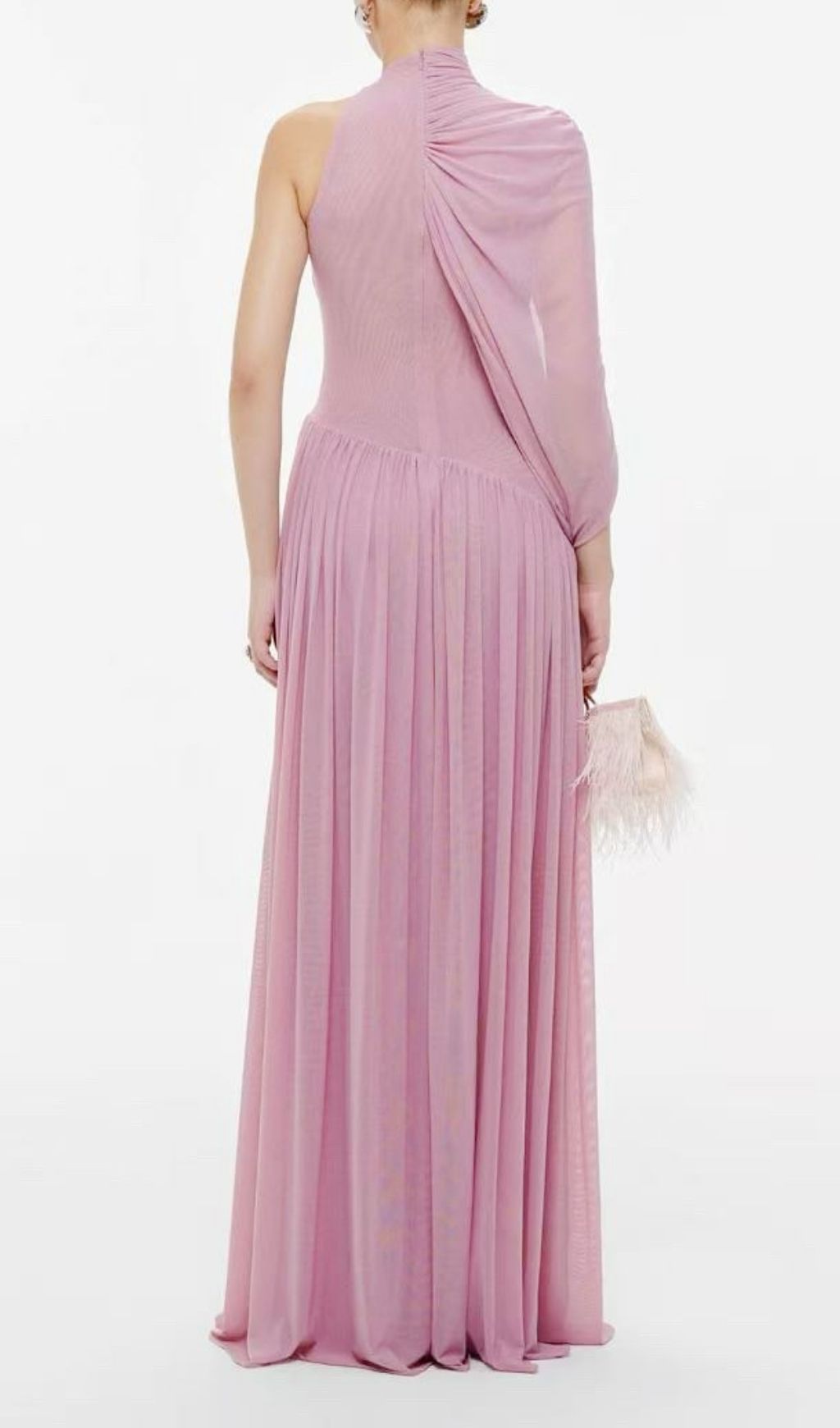 ccd2ec27f3b6611051decb5c151866a6.jpg Fashionslee Women Kennedi Irregular Shoulder Ruched Maxi Dress