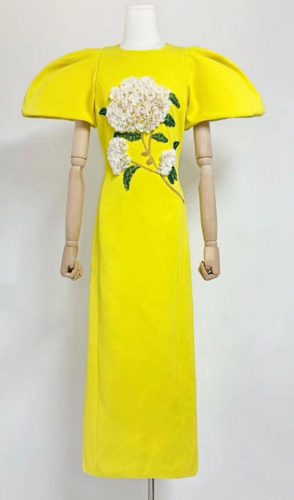 Fashionslee Women Fiorenzo Puff Sleeve Flower Maxi Dress