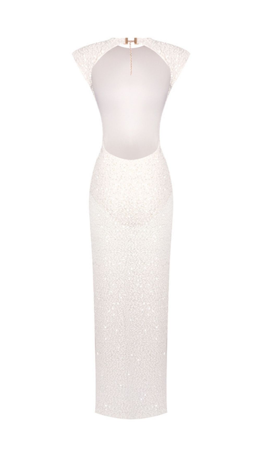 cd0f148981d0e07e945edd83490e7c53.jpg Fashionslee Women Kees White Sequin Sleeveless Backless Maxi Dress