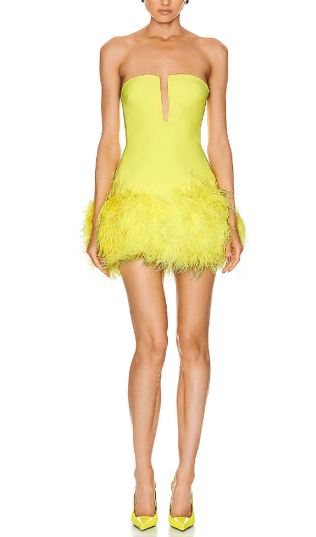 TRENDING NEON FEATHER MINI DRESS - OWNCI TRENDING NEON FEATHER MINI DRESS - OWNCI