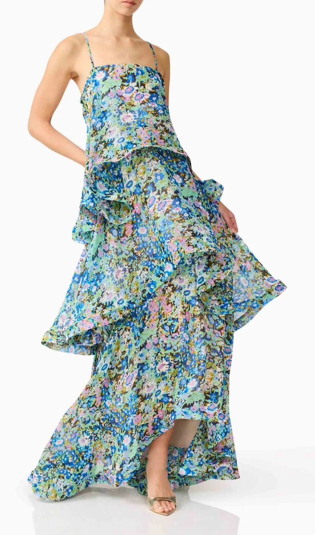 cda99439176576c4fbae88370b90485d.jpg Fashionslee Women Lael Green Floral Printed Maxi Dress