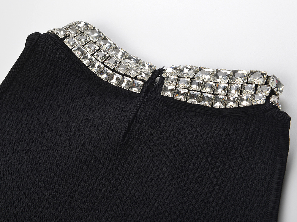ce0ab5e426e021654351fa23c0ee17ed.jpg Fashionslee Women Rhinestone Collar Short Dress