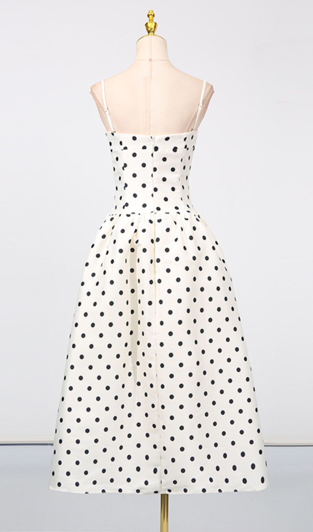 Fashionslee Women Floriane Strappy Dot Midi Dress