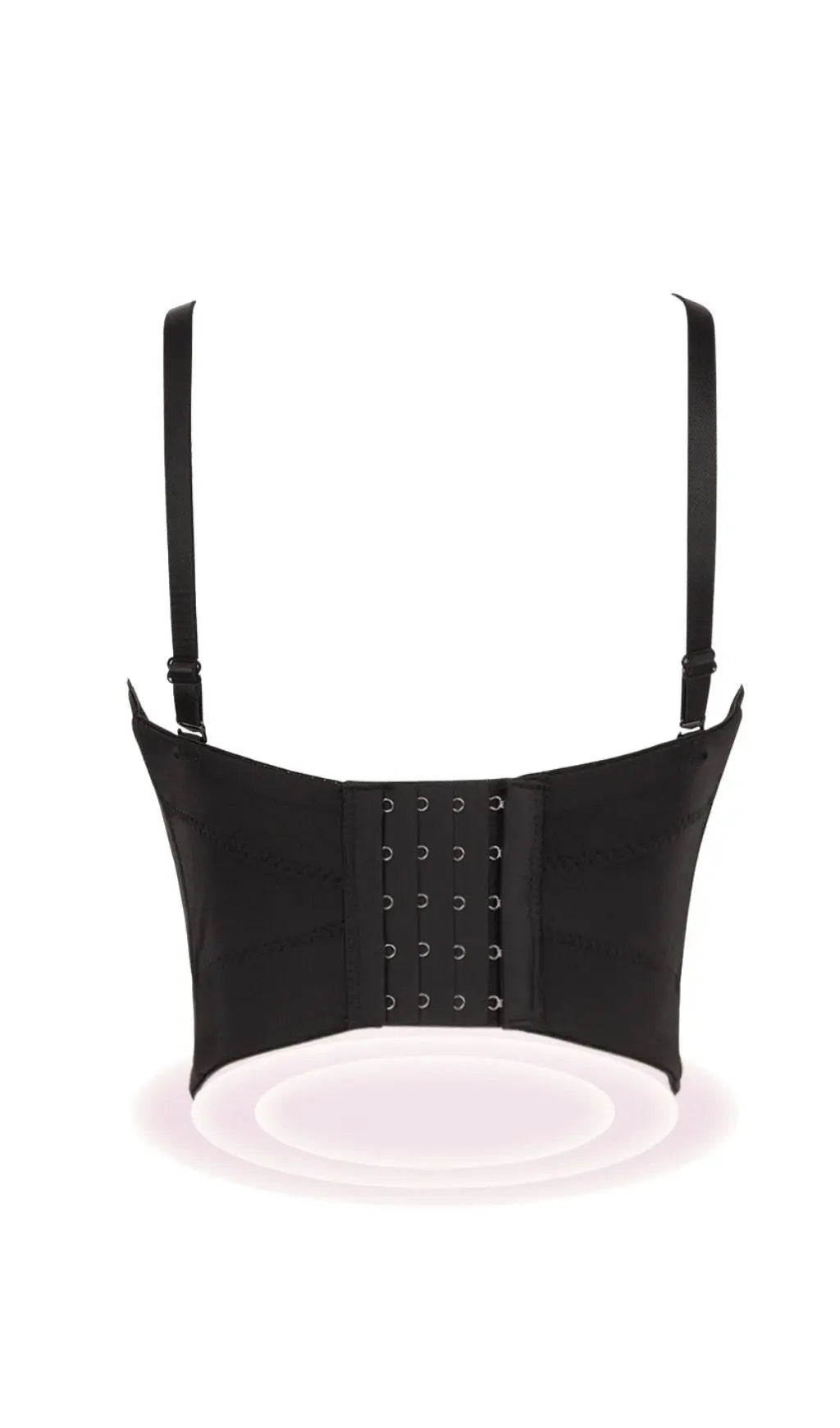 Fashionslee Women Black Feather Corset Top