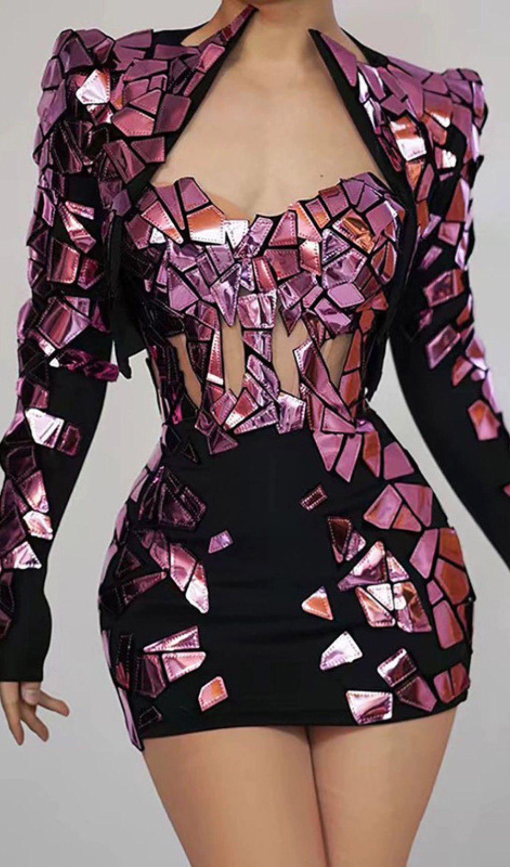 ce5795ba030cddcce77c3087aacc40a7.jpg Fashionslee Women Fai Crop Top & Mini Dress Set