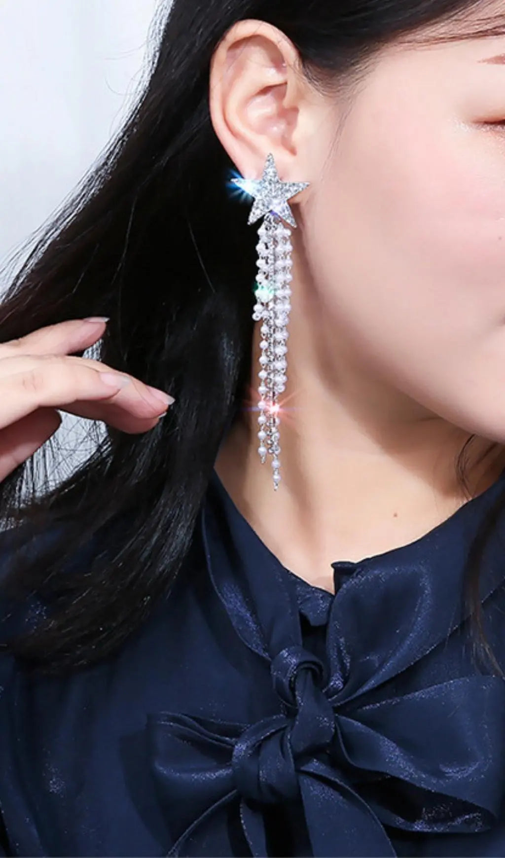 Fashionslee Women Asymmetrical Star Earrings