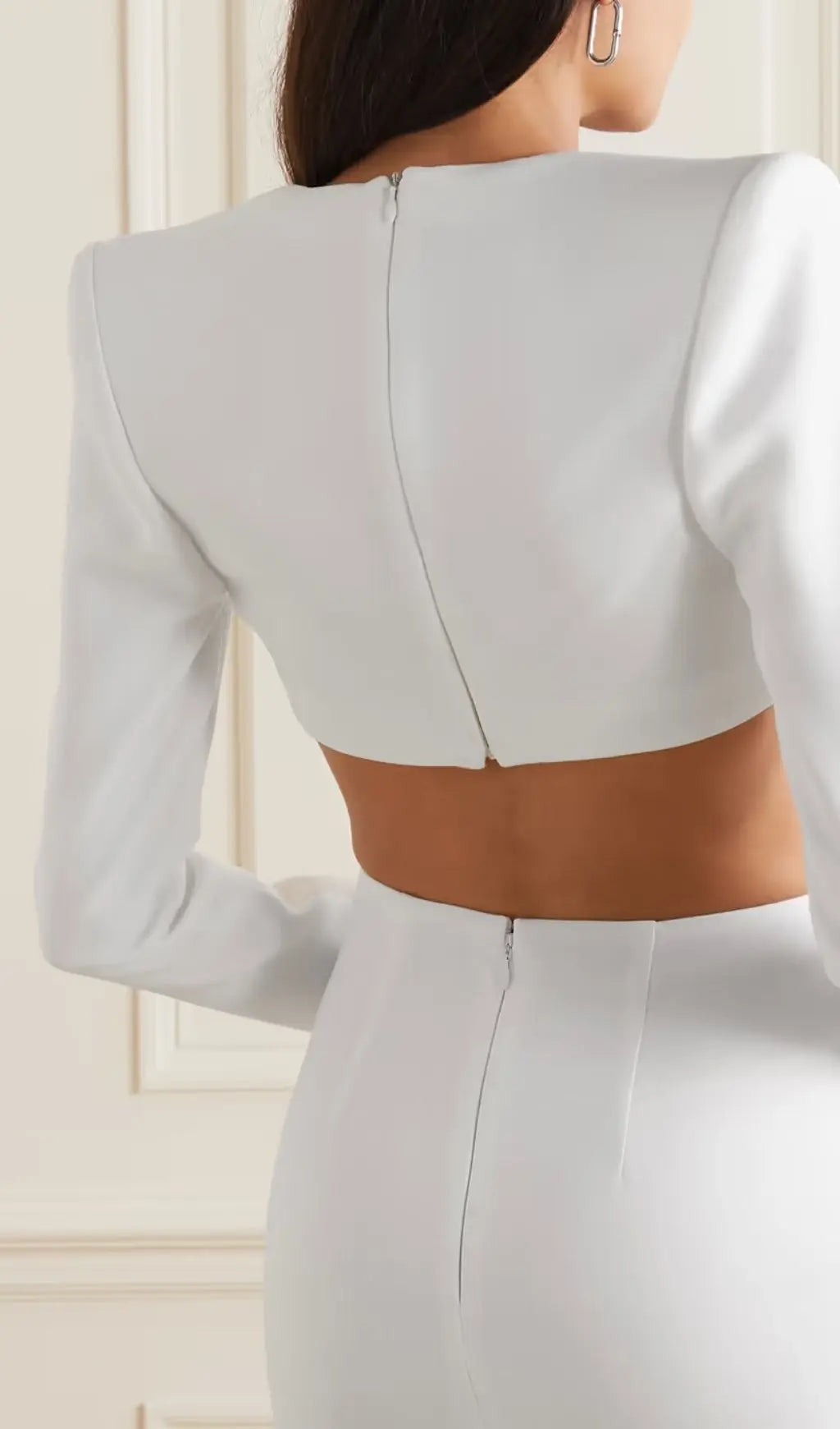 ce6db9ff49623ee8b660b9d928bc2e9f.jpeg Fashionslee Women White Two Pieces Bandage Set