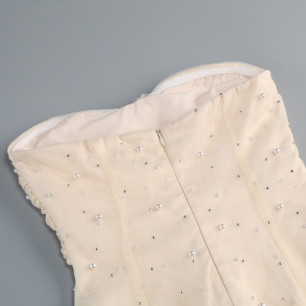 ceaa9a1c92e77fbdec0584a43b2a510b.jpg Fashionslee Women Ivory Strapless Pearl Maxi Dress
