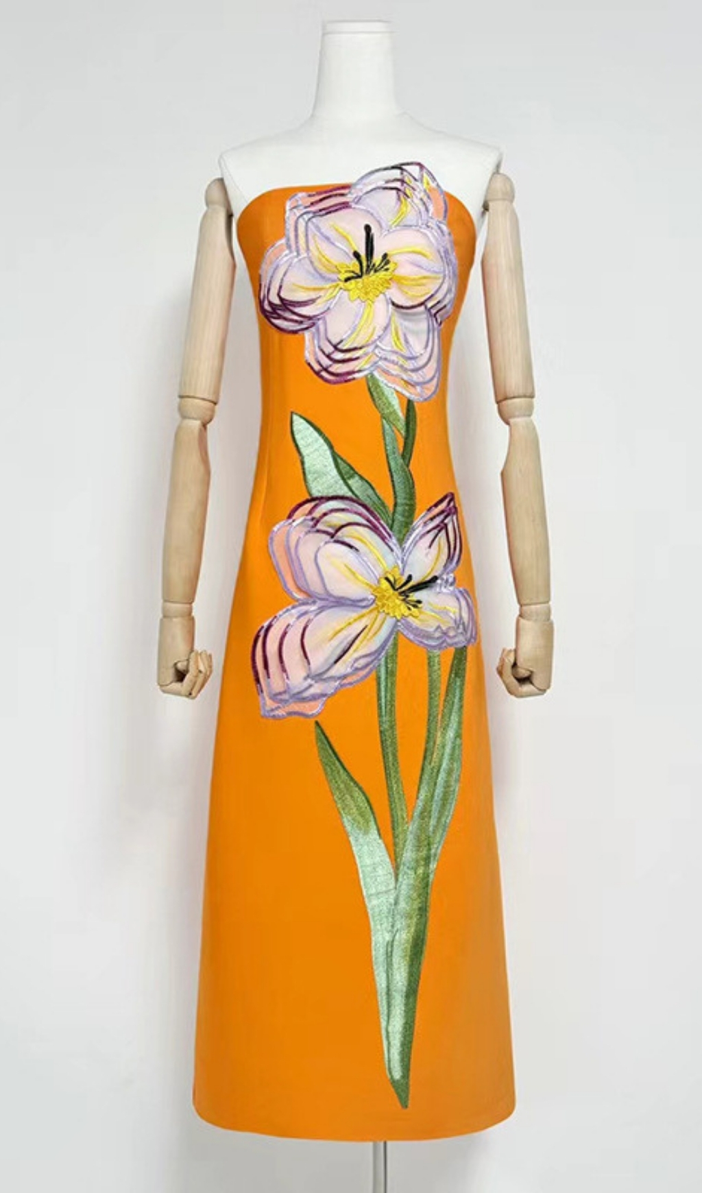 Fashionslee Women Freddy Strapless Flower Maxi Dress