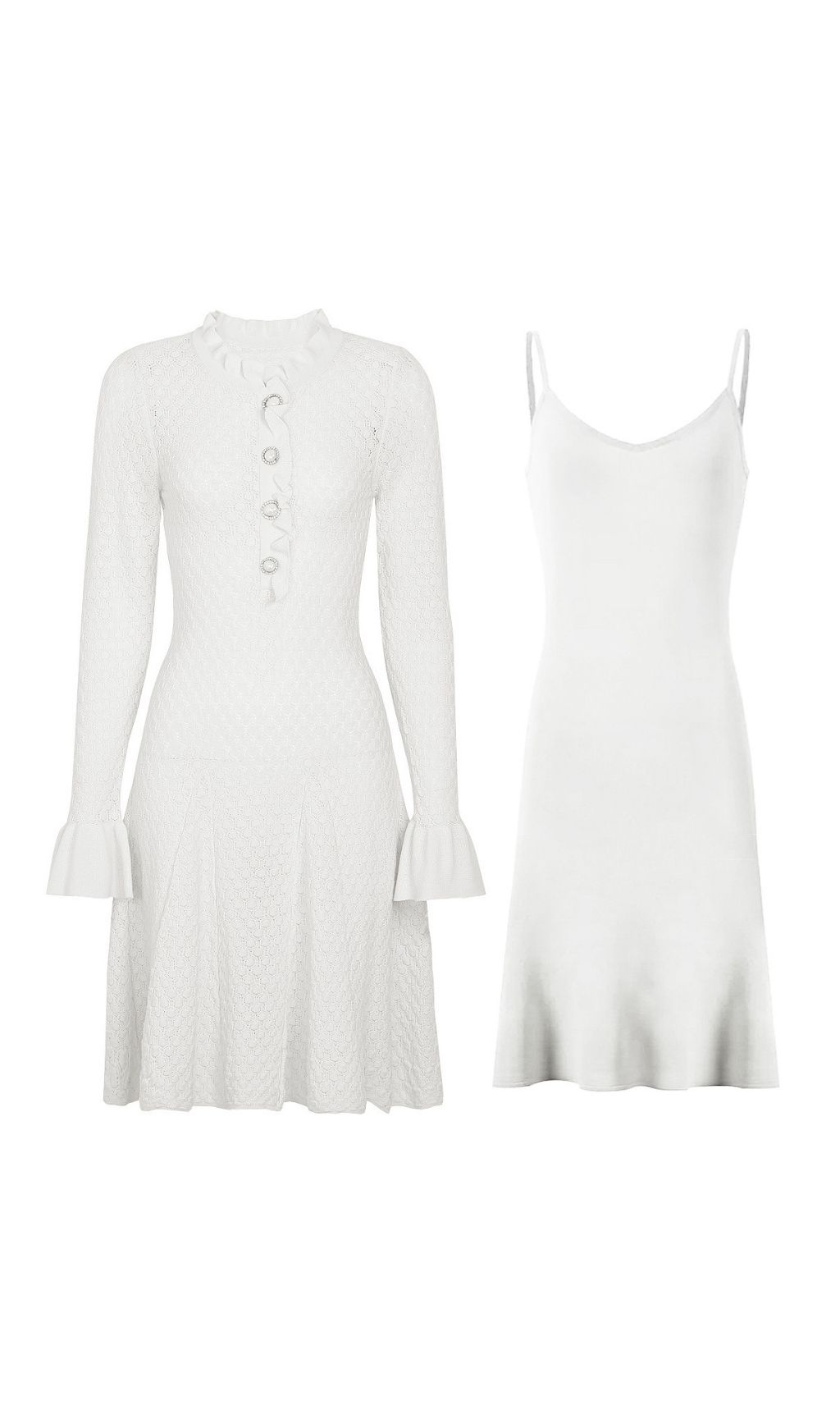 Fashionslee Women Kaveri Knit Long Sleeve Mini Dress