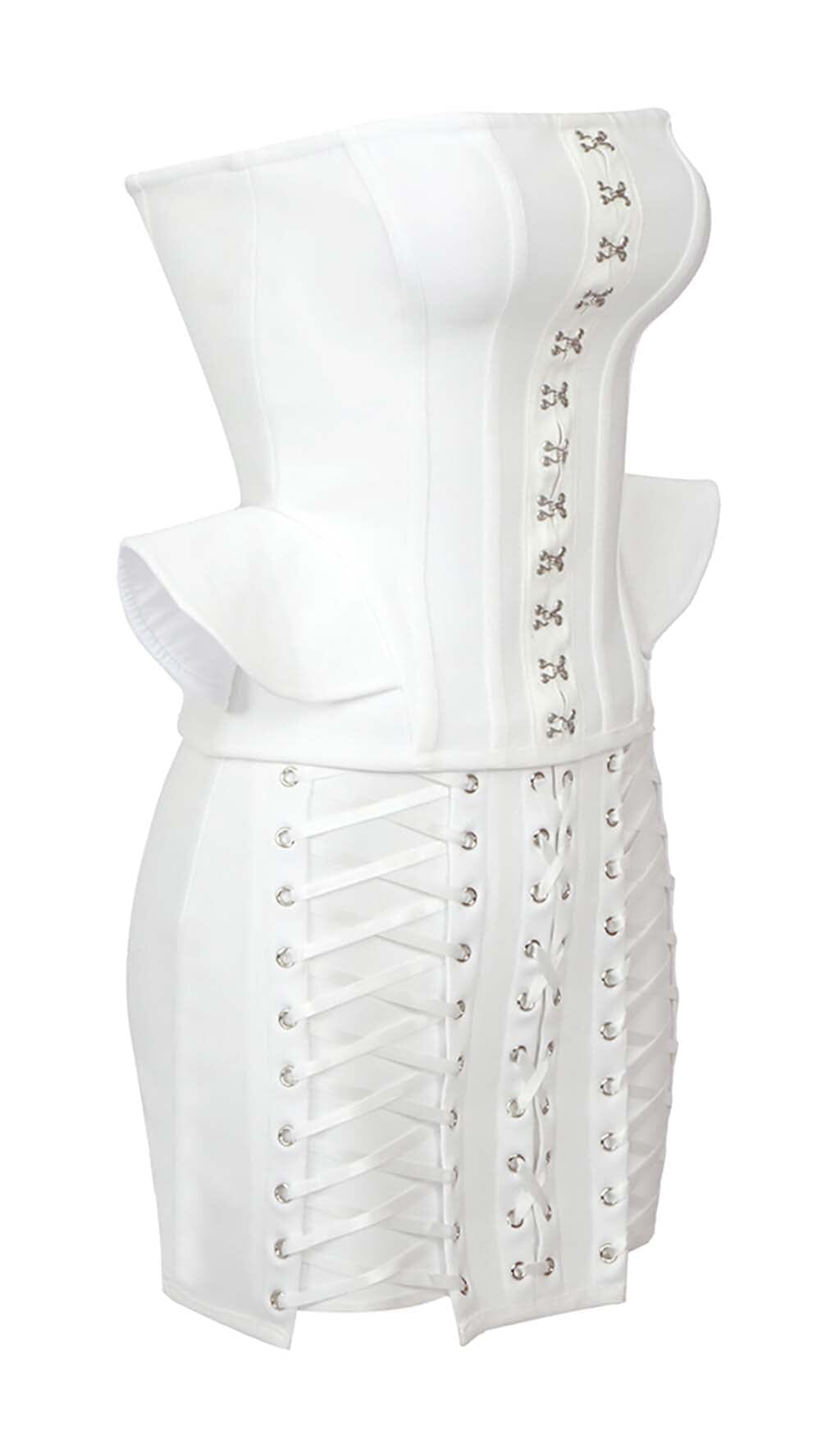 cf38963d3dae1372a0946184eb28deb8.jpeg Fashionslee Women Lace-Up Off Shoulder Mini Dress In White