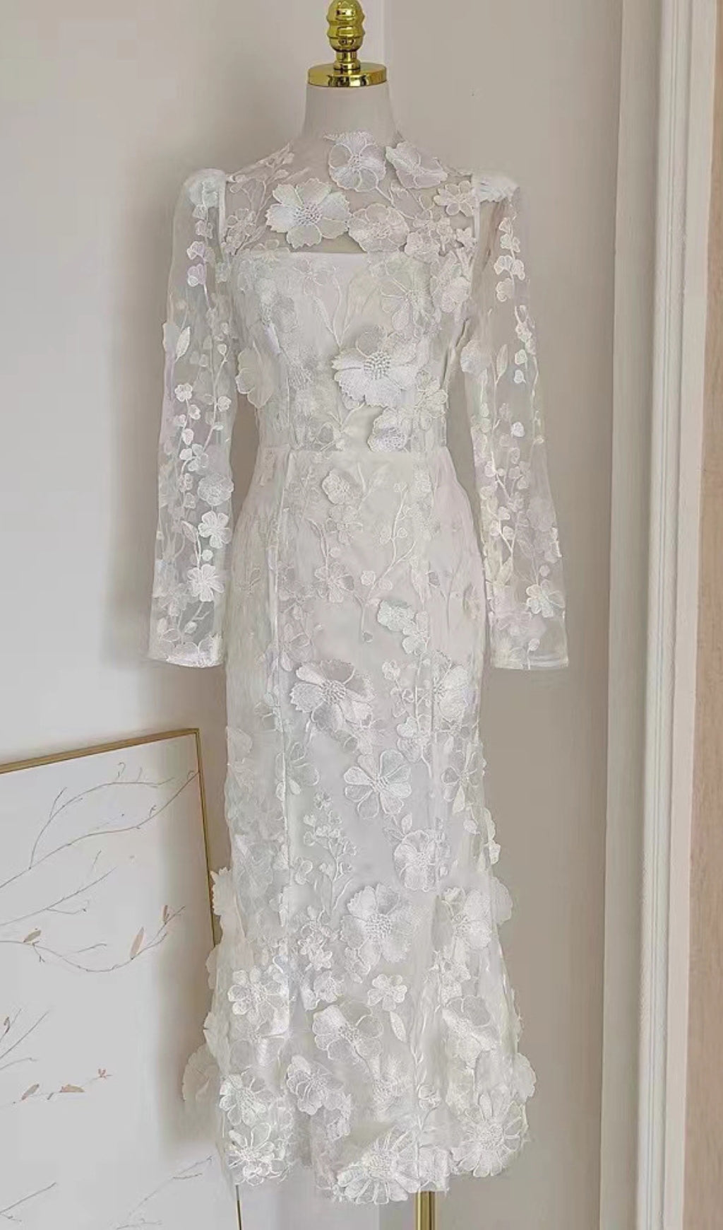 cf4bb621452880a474ee99a1e475b0ae.jpeg Fashionslee Women Altair Flower Mermaid Midi Dress