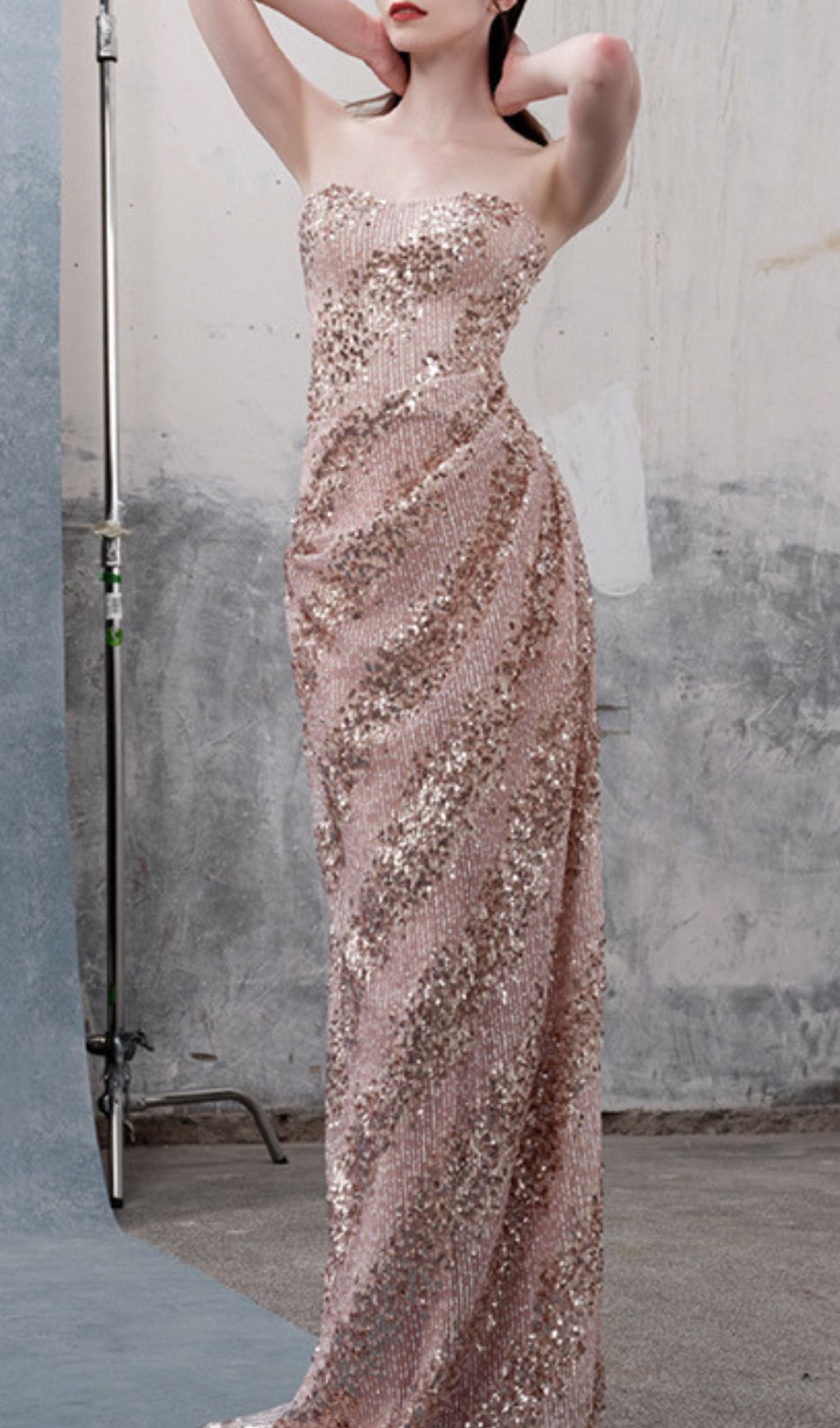 Fashionslee Women Janya Strapless Sequin Maxi Dress