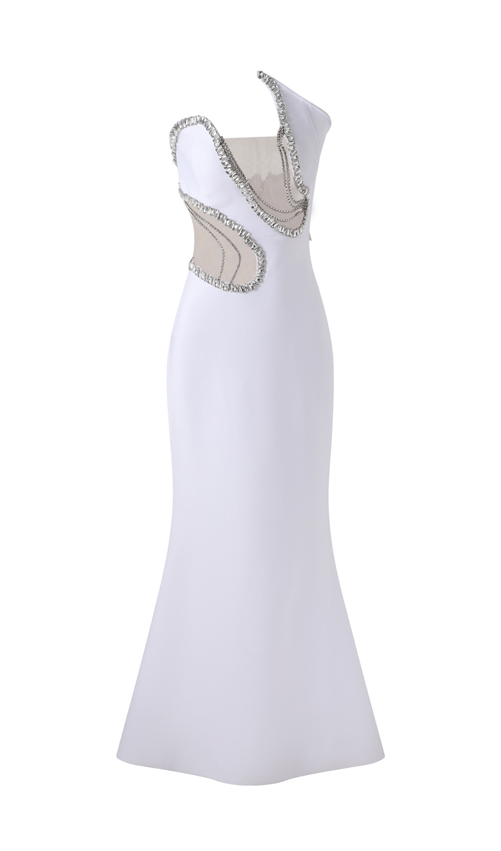 cfcdcc129df3b57124056389d4c15d02.jpg Fashionslee Women Ena White Diamond Bandage Maxi Dress