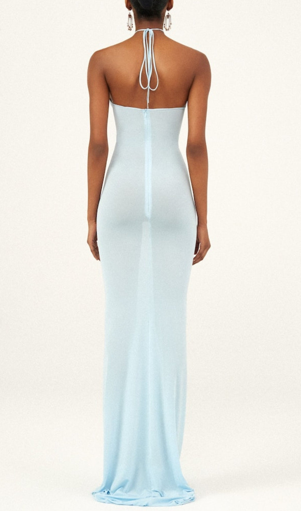 Fashionslee Women Neutrals Floral-Appliqué Strapless Gown Maxi Dress