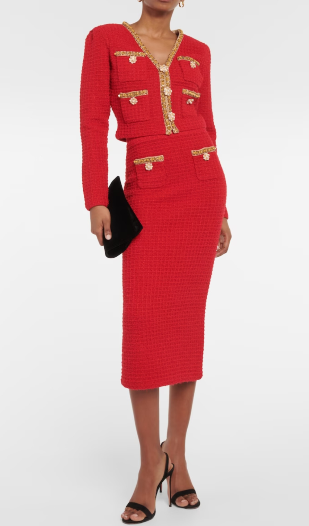 d028fcd0154ffc1efb92c5ffbe7dd454.png Fashionslee Women Allura Red Knit V Neck Cardigan Set