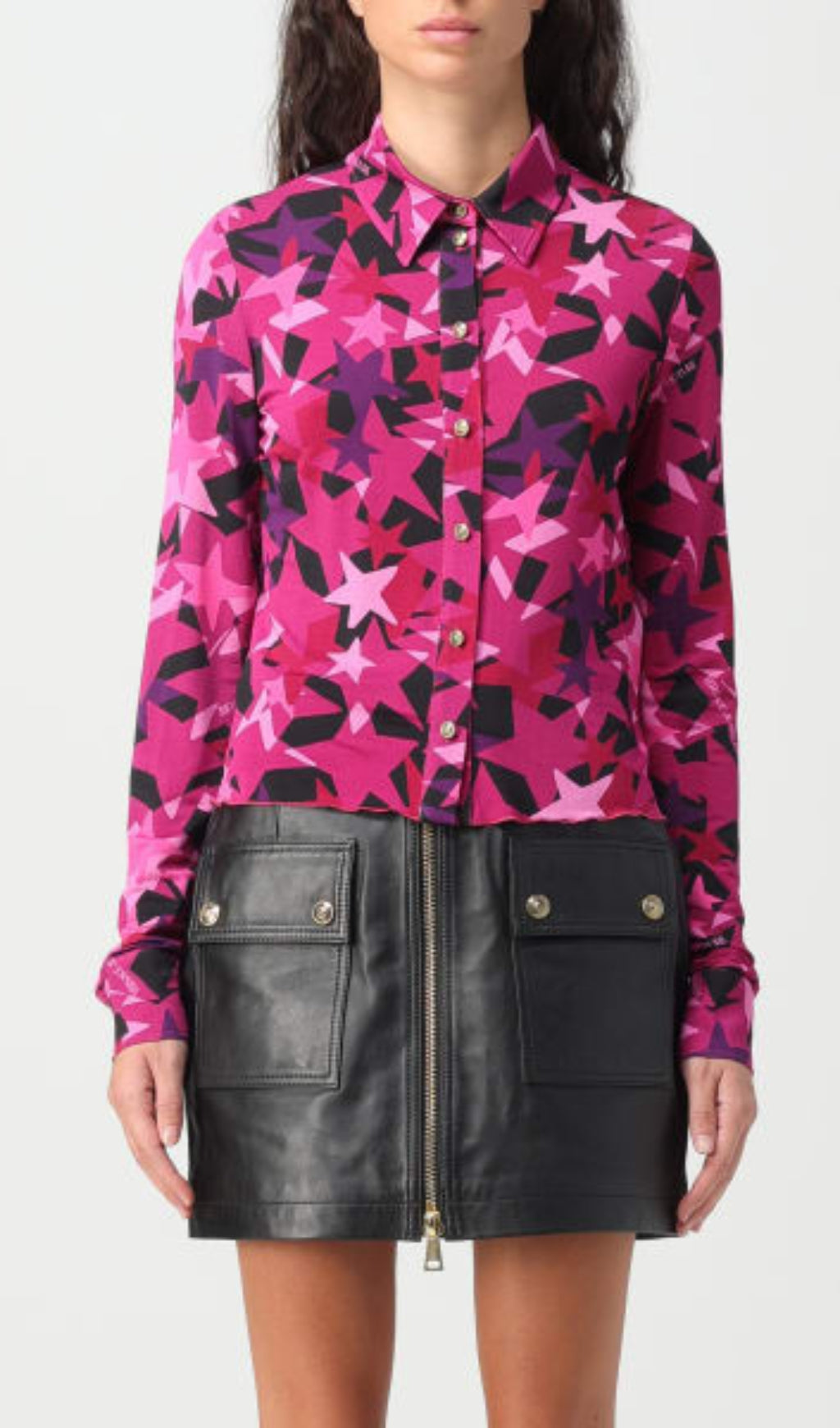 Fashionslee Women Star-Print Long Sleeve Shirt