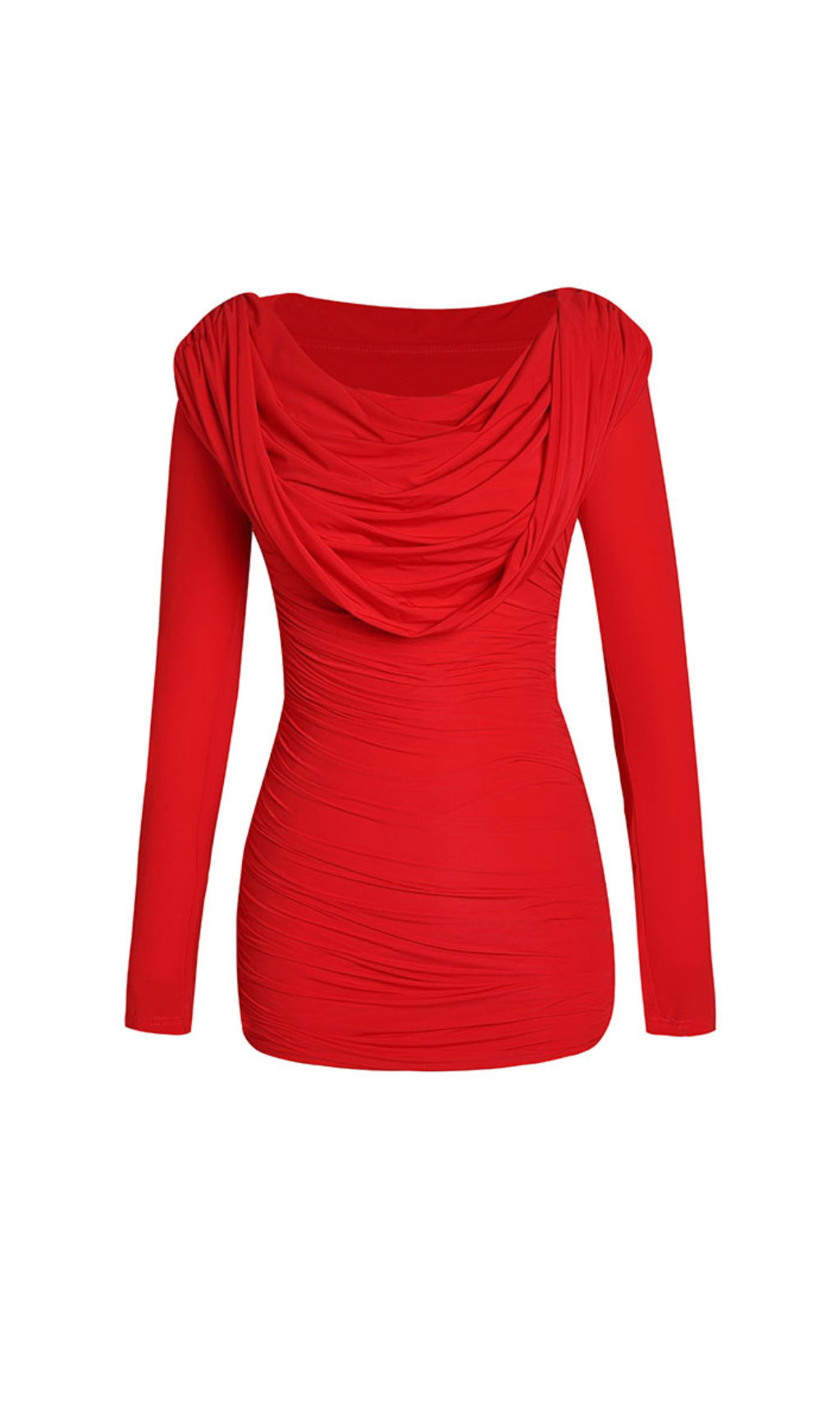 Fashionslee Women Ainsley Red Hooded Mini Dress
