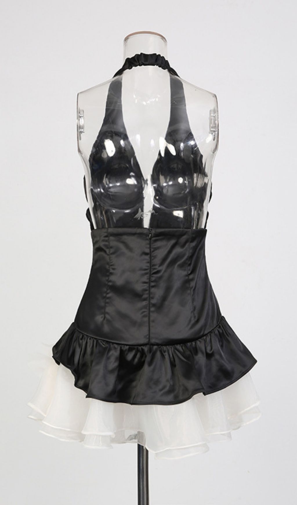 Fashionslee Women Keren Halter Flower Mini Dress