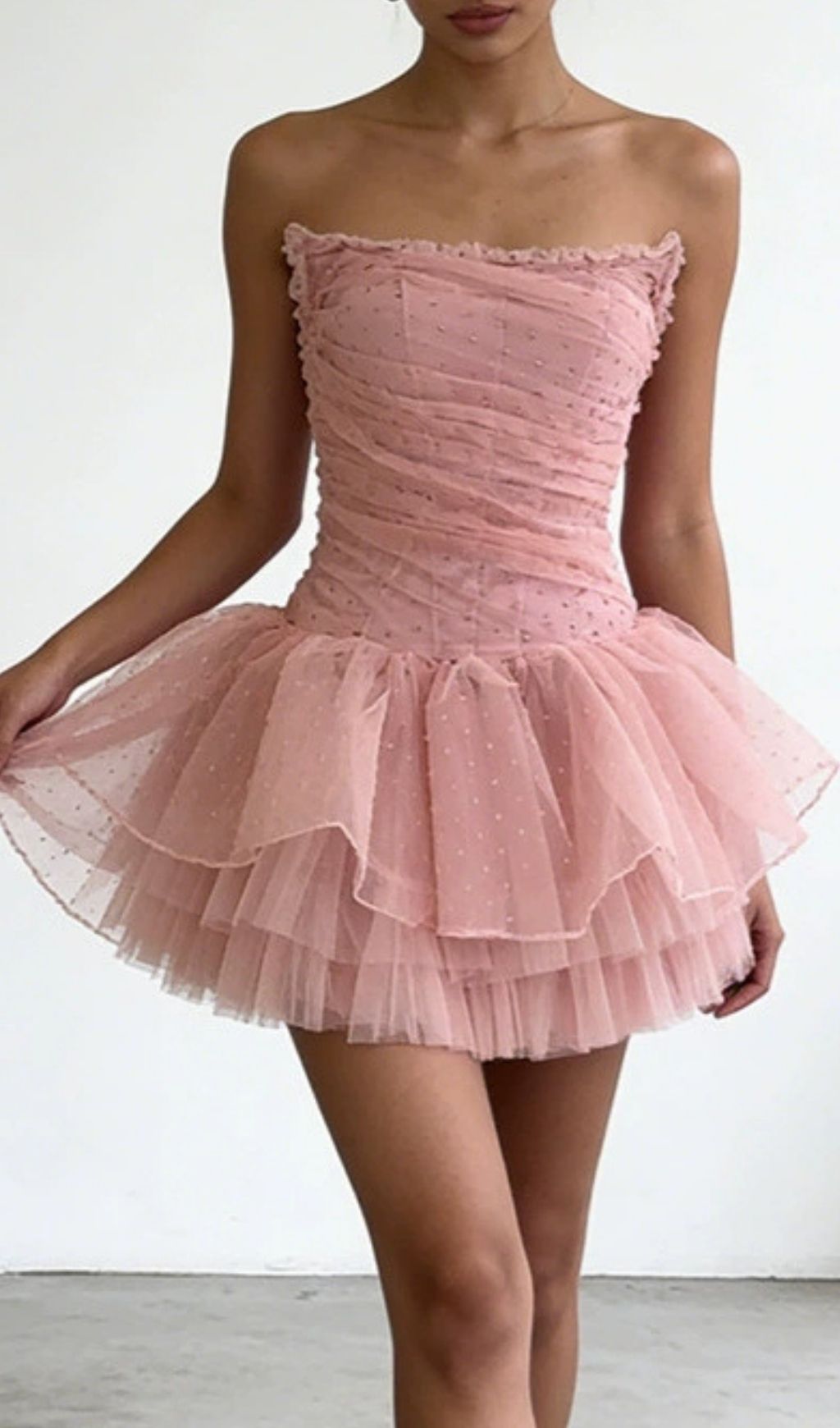 VIRAL STRAPLESS MESH MINI DRESS - OWNCI VIRAL STRAPLESS MESH MINI DRESS - OWNCI